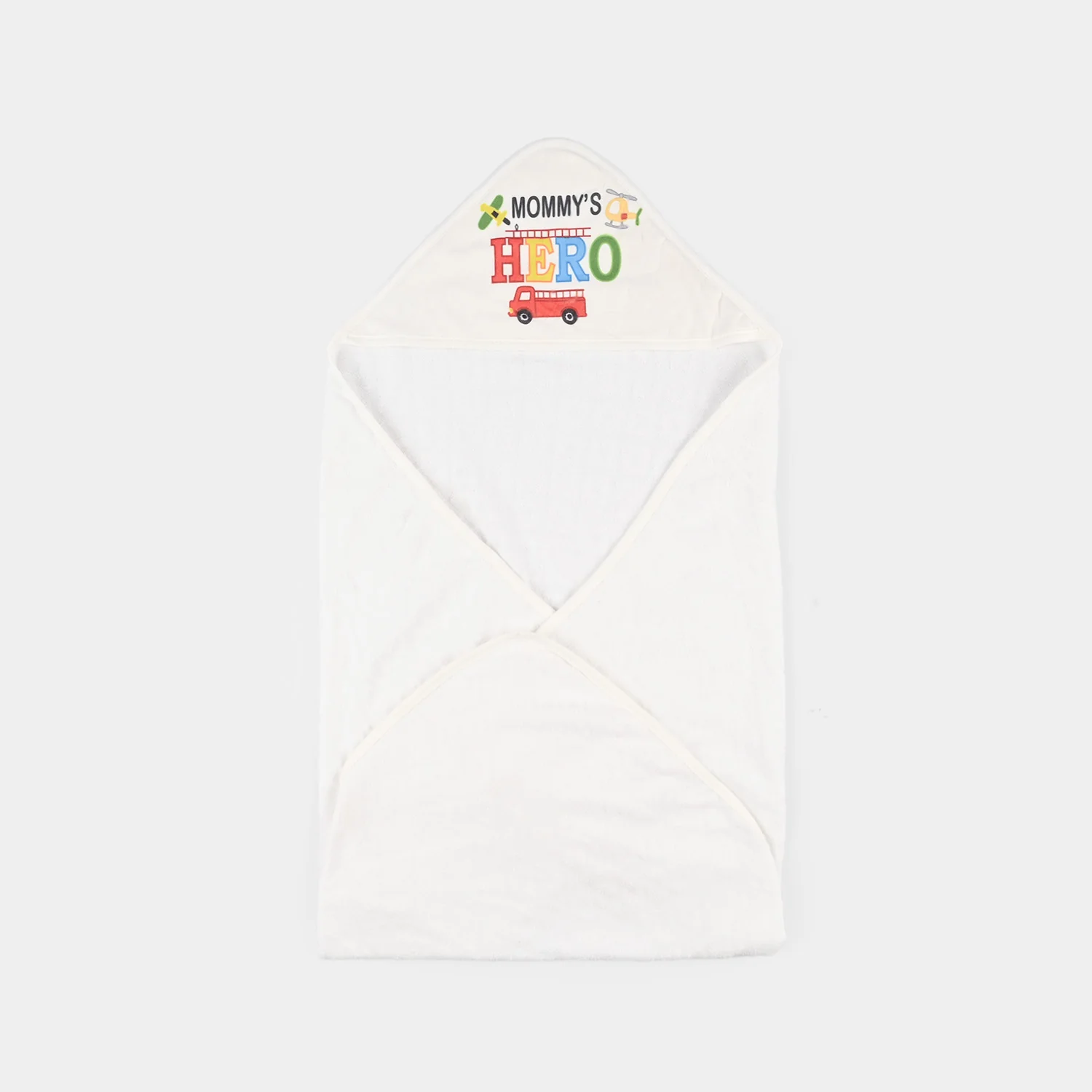 Bath Towel White Print Momys Hero
