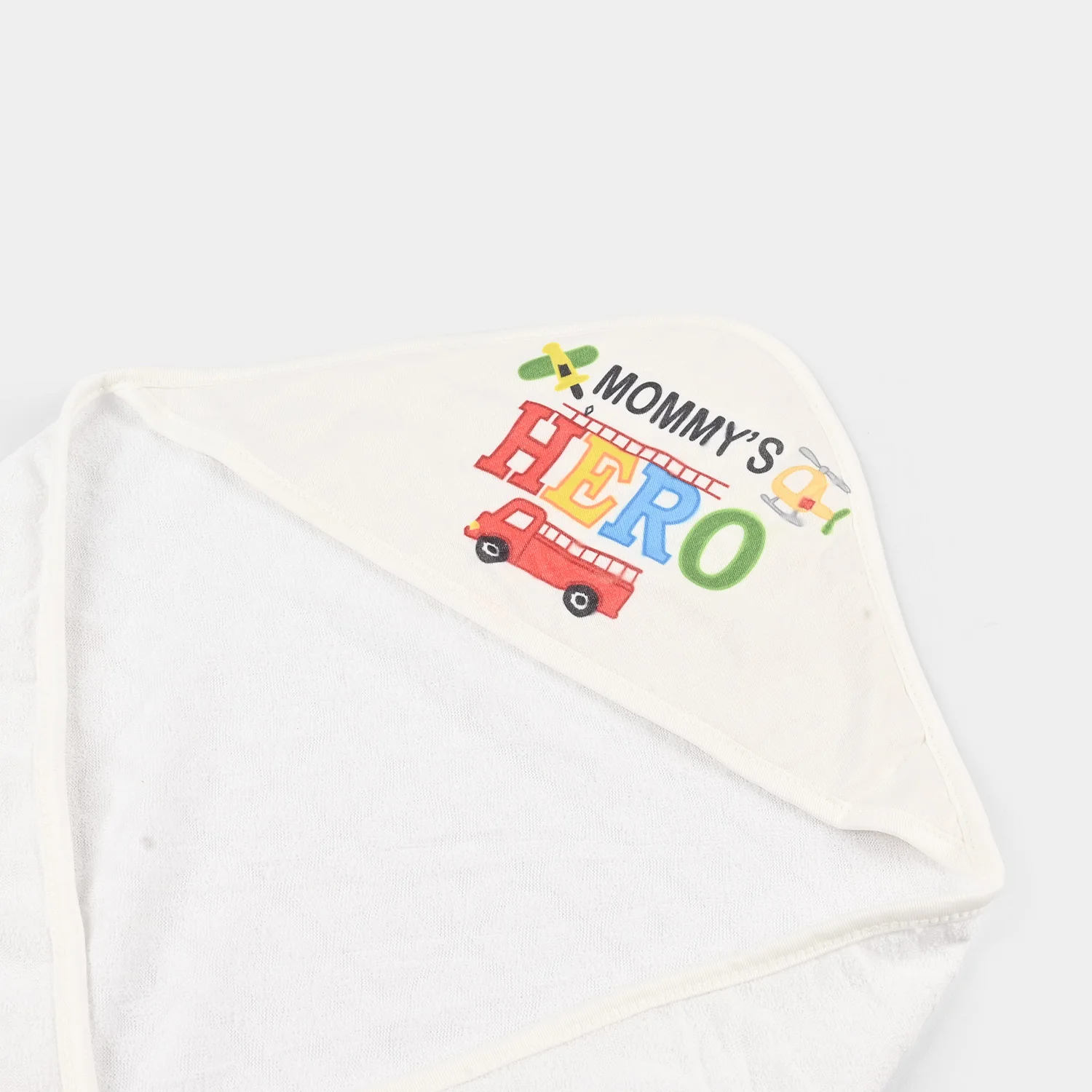 Bath Towel White Print Momys Hero - Image 2