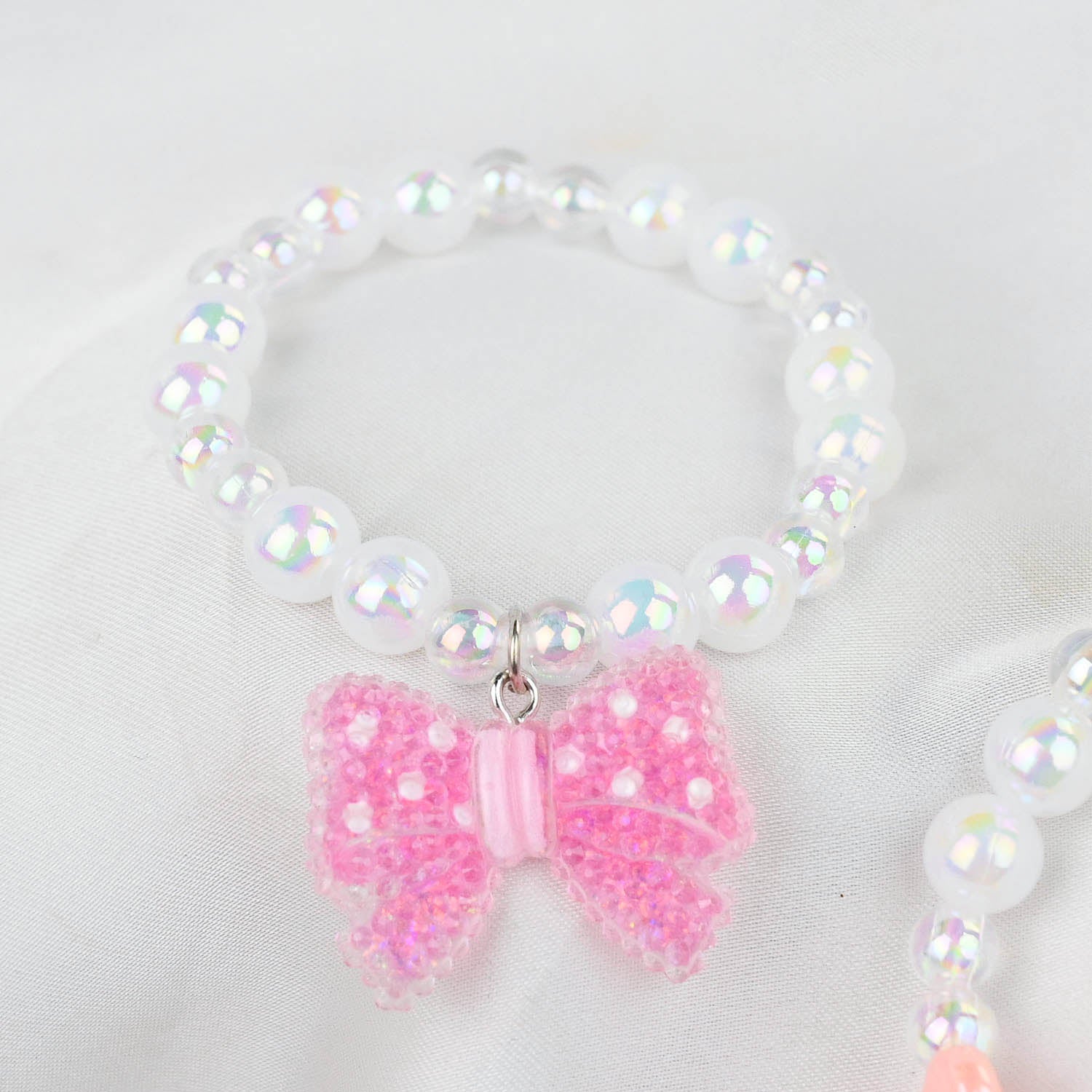 GIRLS CHARM BEADED NECKLACE & BRACELET - Image 2