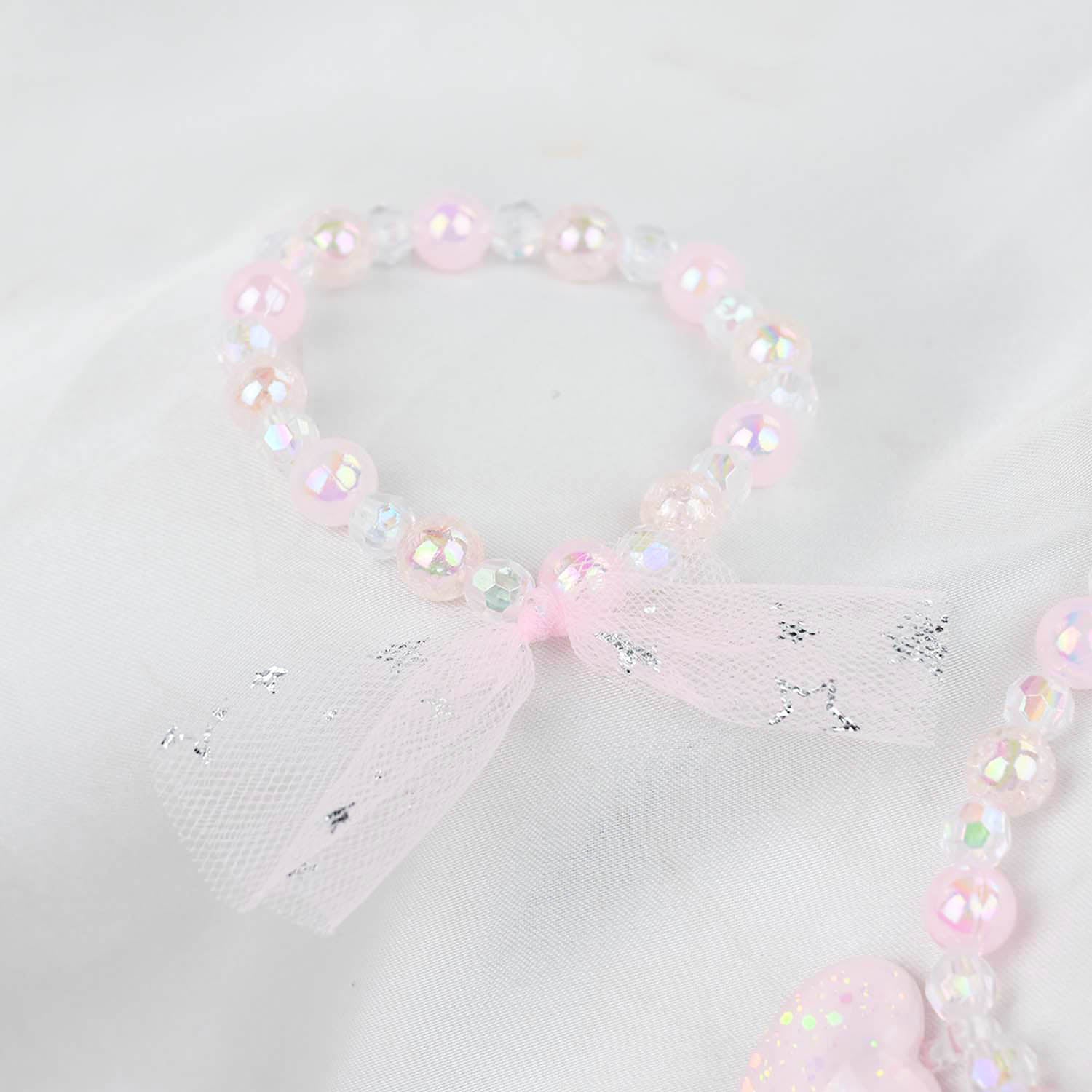 GIRLS CHARM BEADED NECKLACE & BRACELET - Image 2