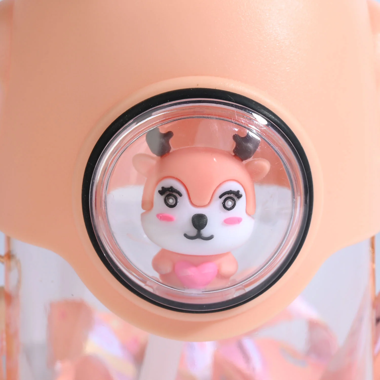 KIDS STRAW WATER BOTTLE/BEAKER | SH2702 - PEACH - Image 4