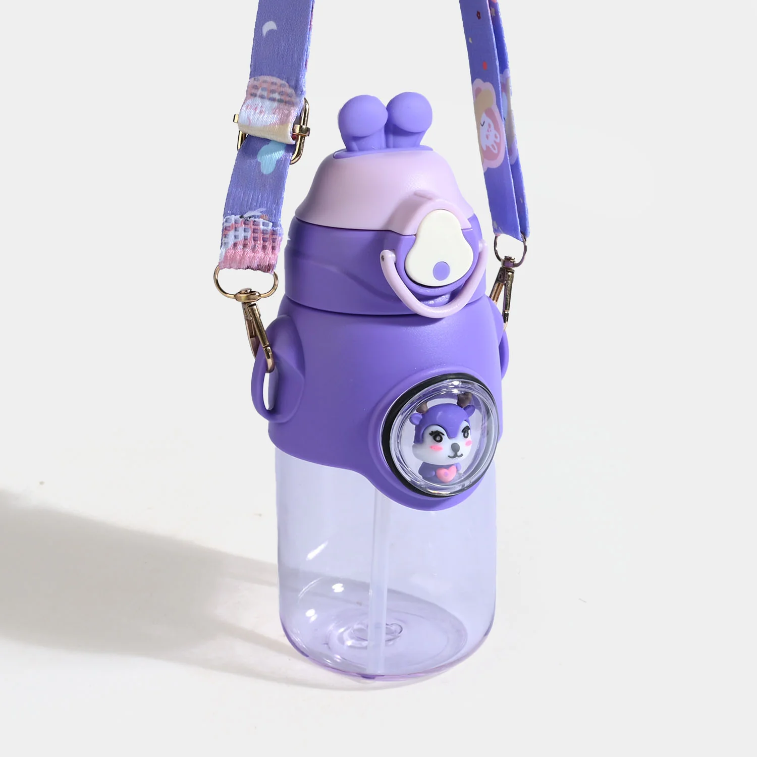 KIDS STRAW WATER BOTTLE/BEAKER | SH2702 - PURPLE