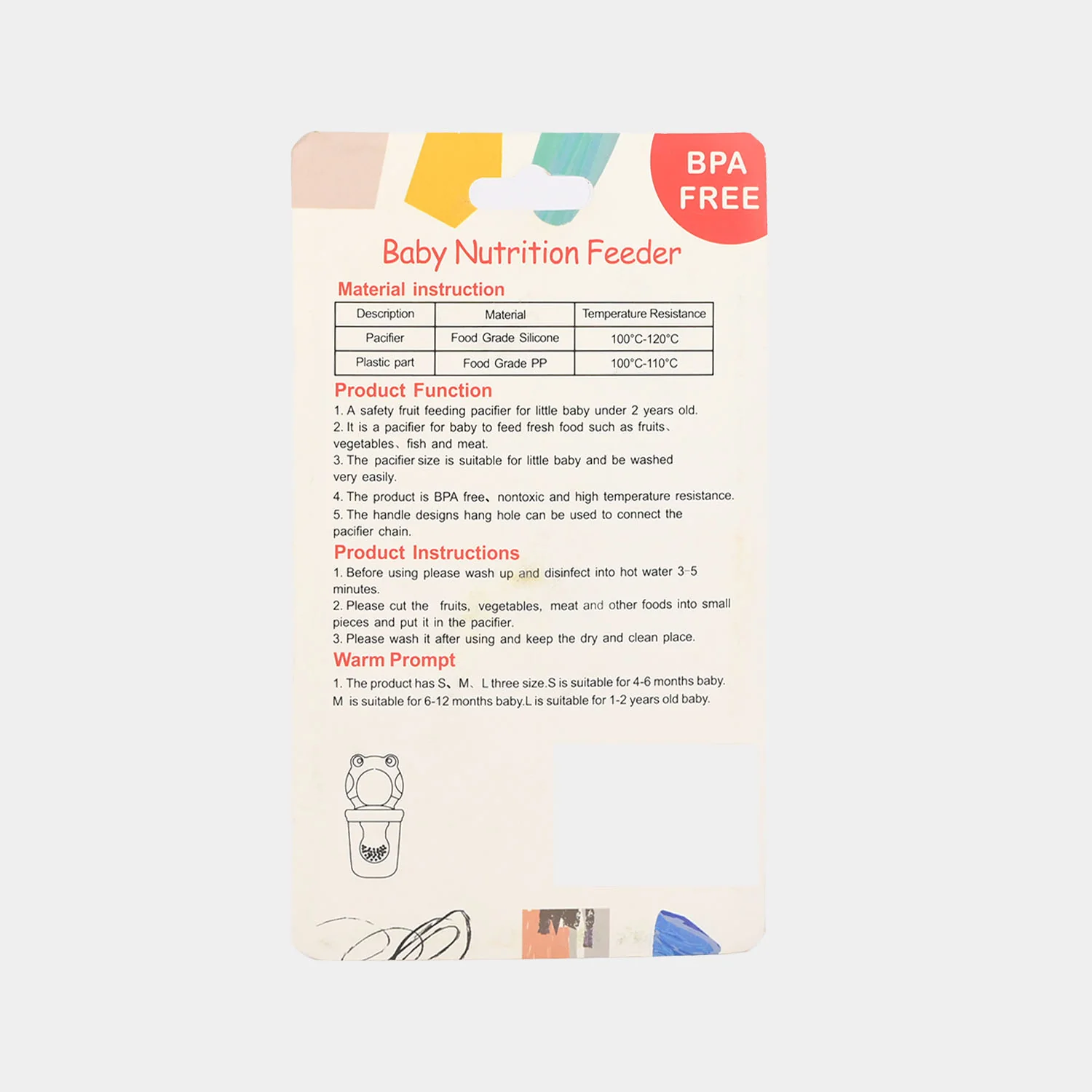 Baby Food Feeder/Teething Pacifier | Blue 2751 - Image 2