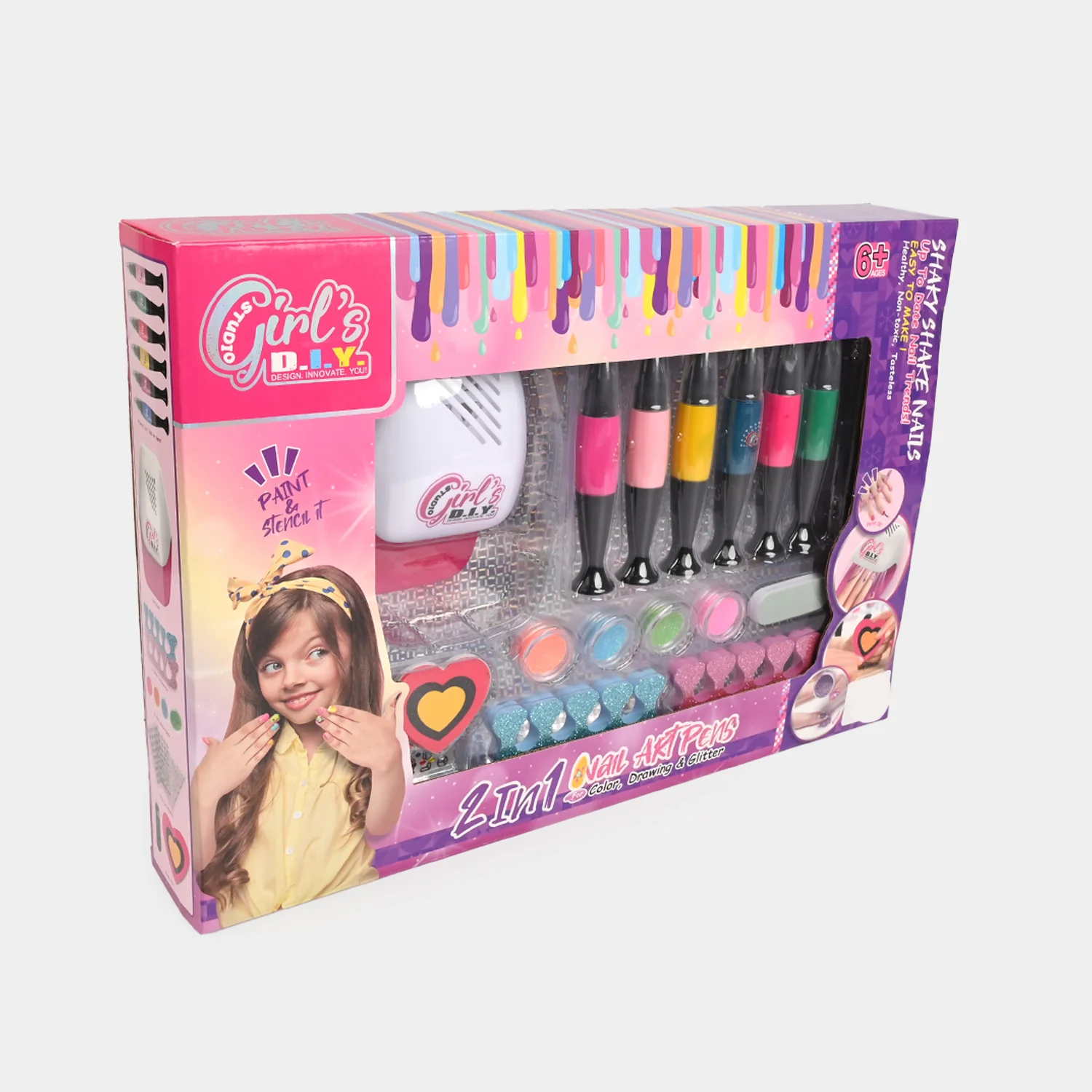 Kids Nail Art Salon Kit – With Nail Dryer - Image 3