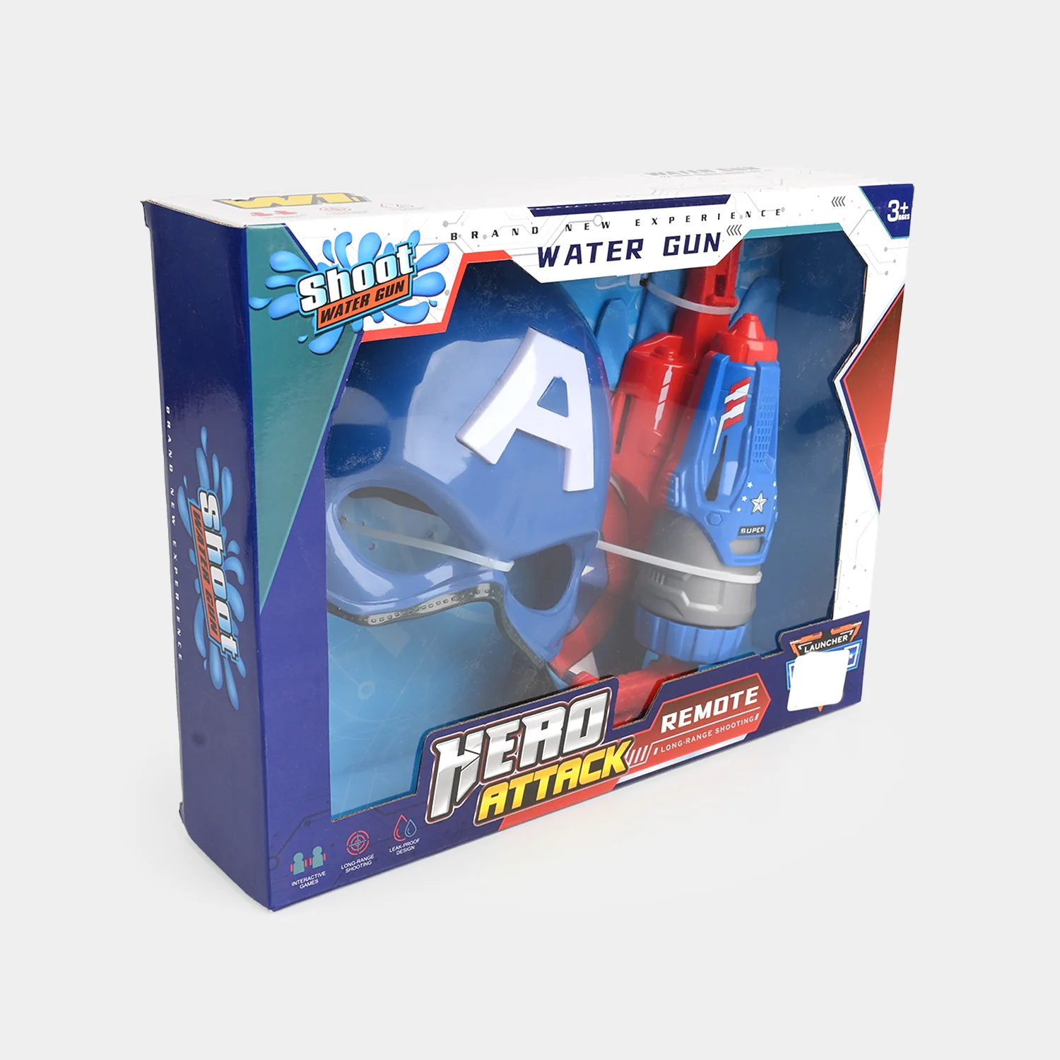 Superhero Action Water Gun with Mask Play Set - Image 3