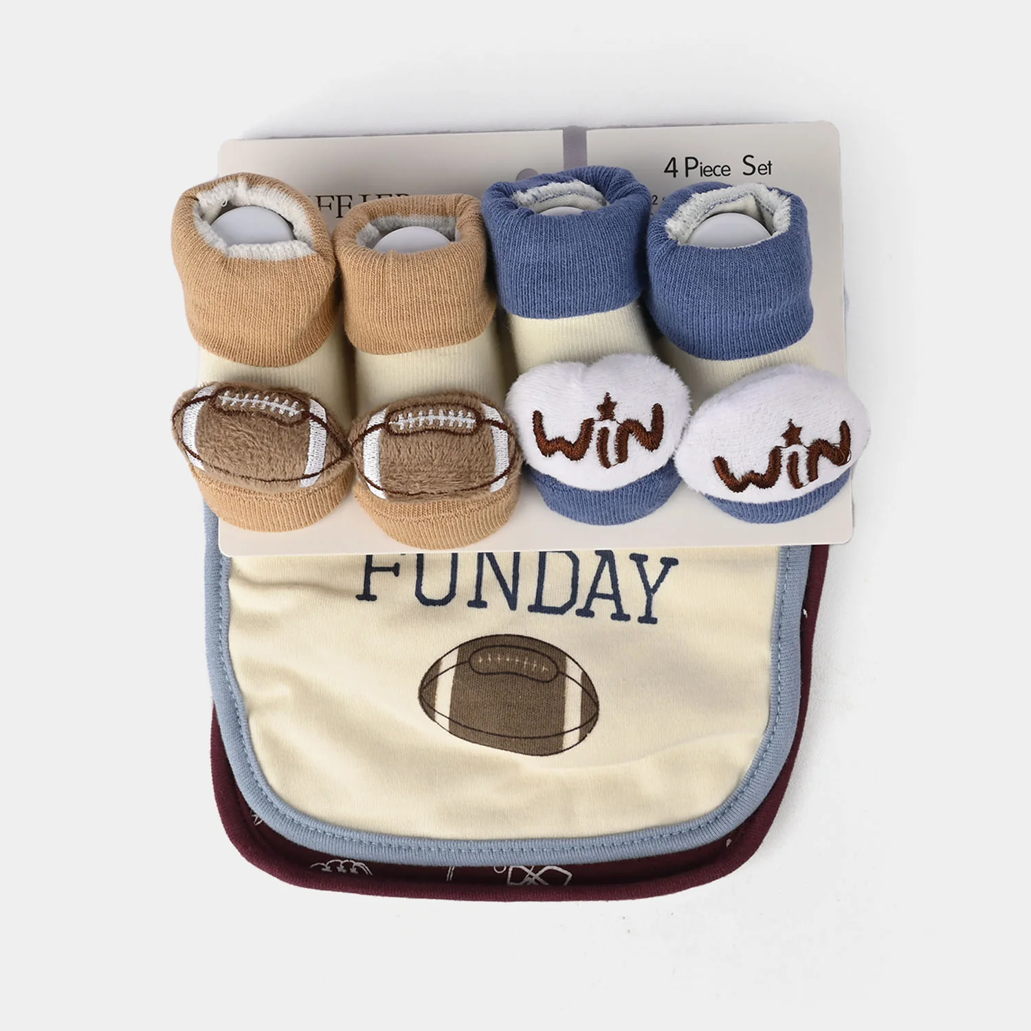Baby Bibs & Booties Set | 4 Pcs - Image 3