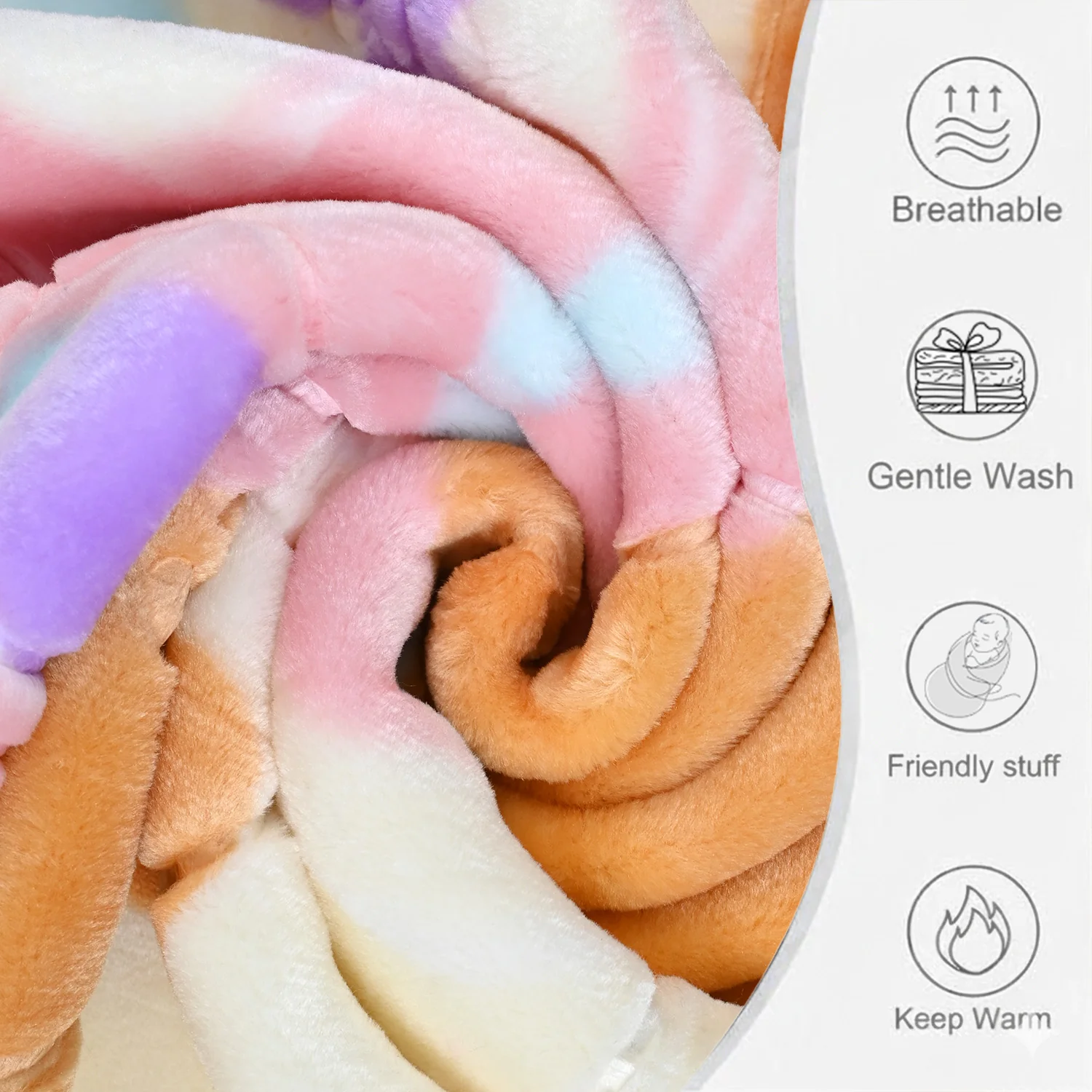 Baby Mora Mink Zipper Plush Blanket - Image 2