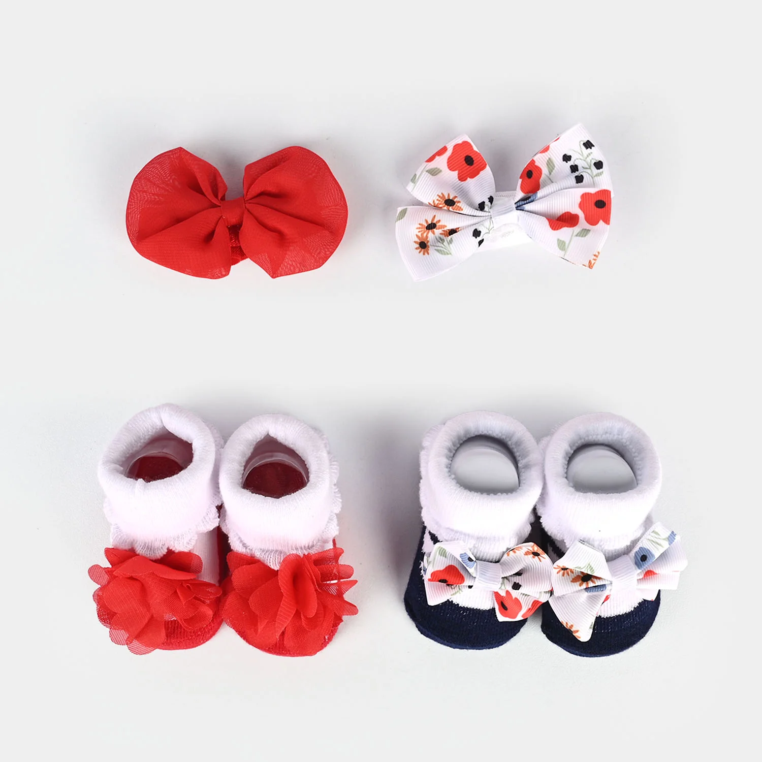Baby 4-Piece Headband & Sock Gift Set - Image 2