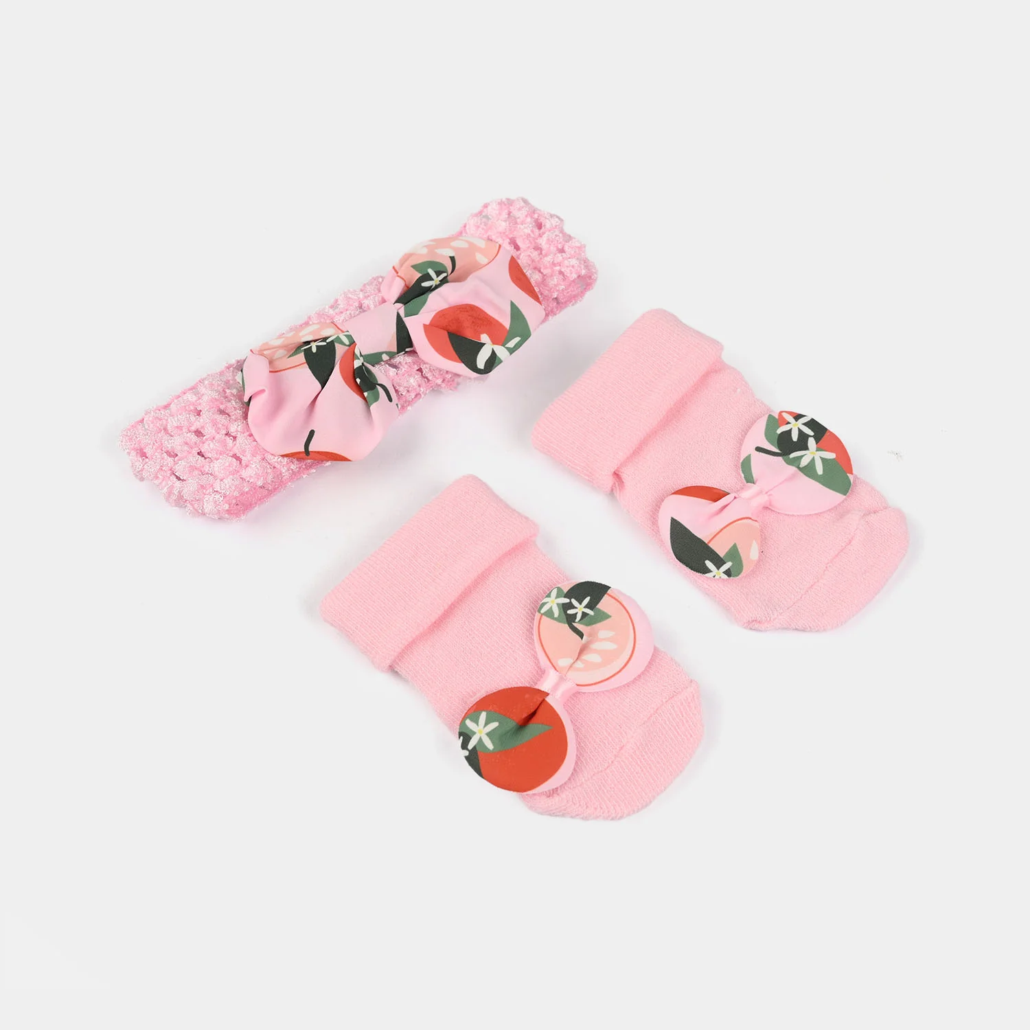 Baby Socks Booties with Headband | 3-12M