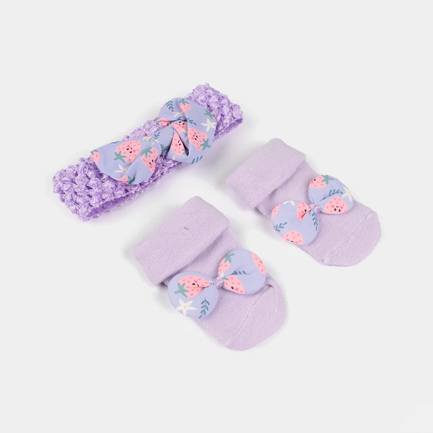 Baby Socks Booties with Headband | 3-12M