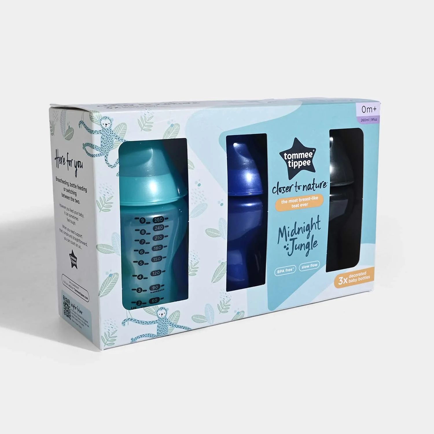 Closer to Nature Midnight Jungle Baby Bottles – 260ml (Pack of 3) - Image 3