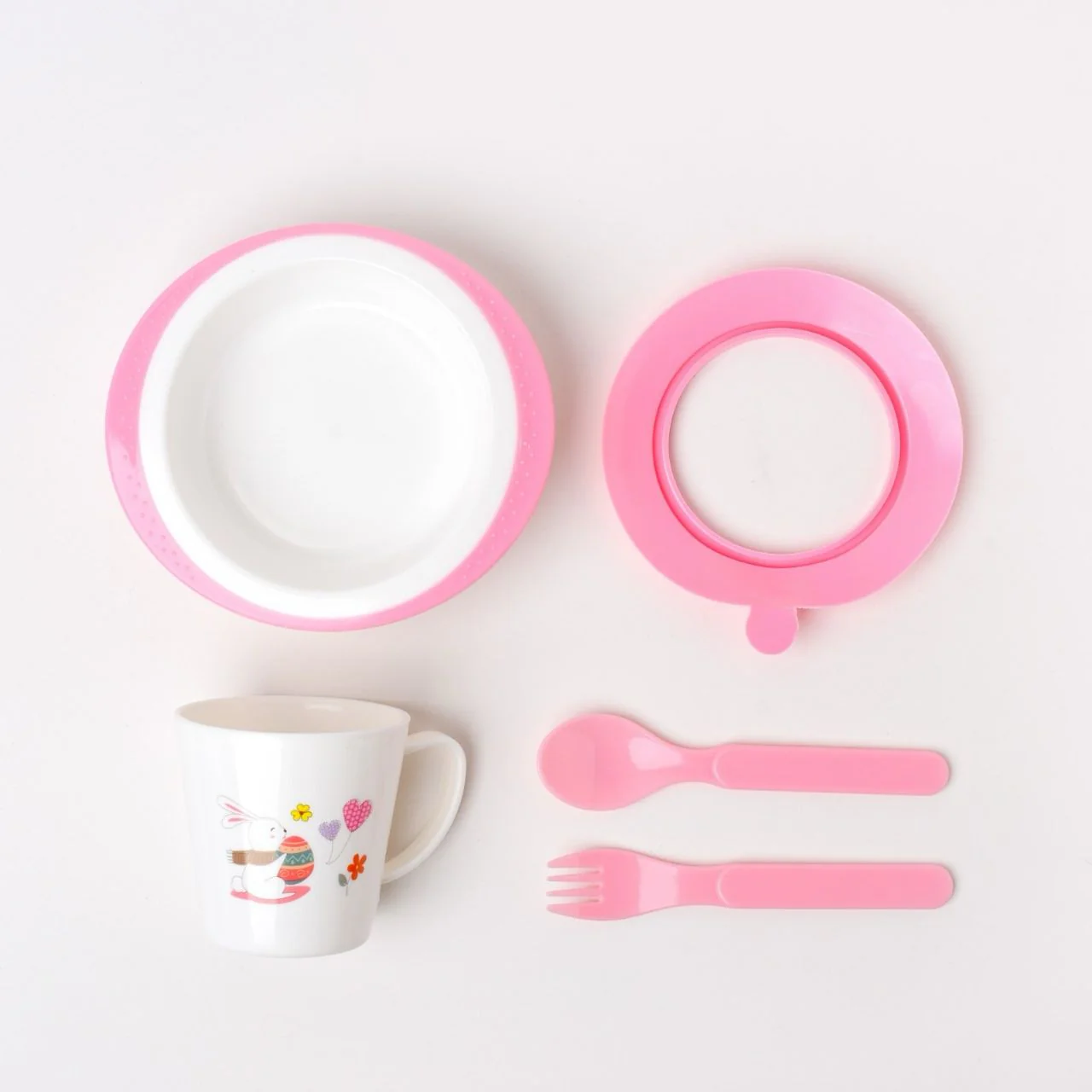 Baby Tableware Feeding Set - 902-pink - Image 2