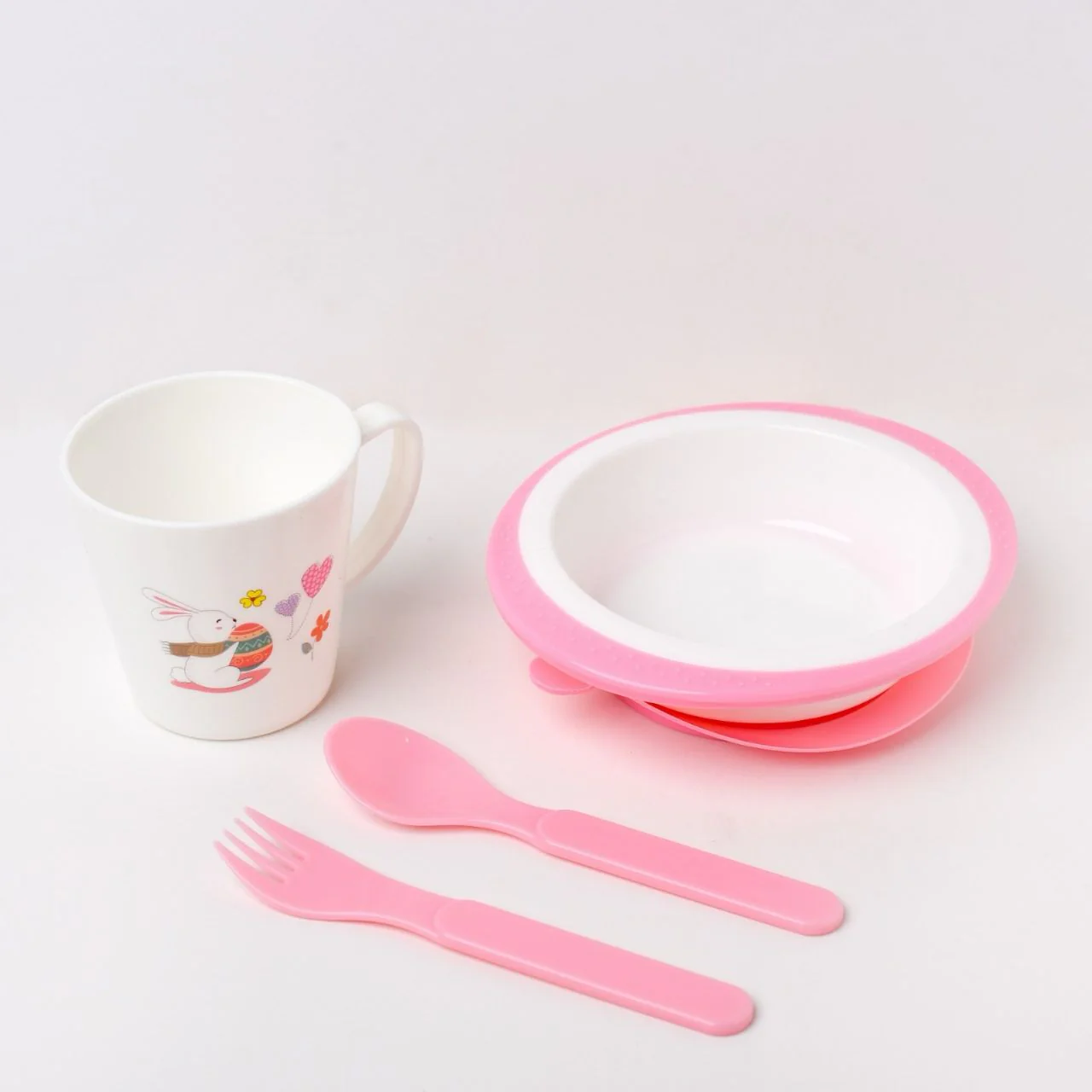 Baby Tableware Feeding Set - 902-pink - Image 3