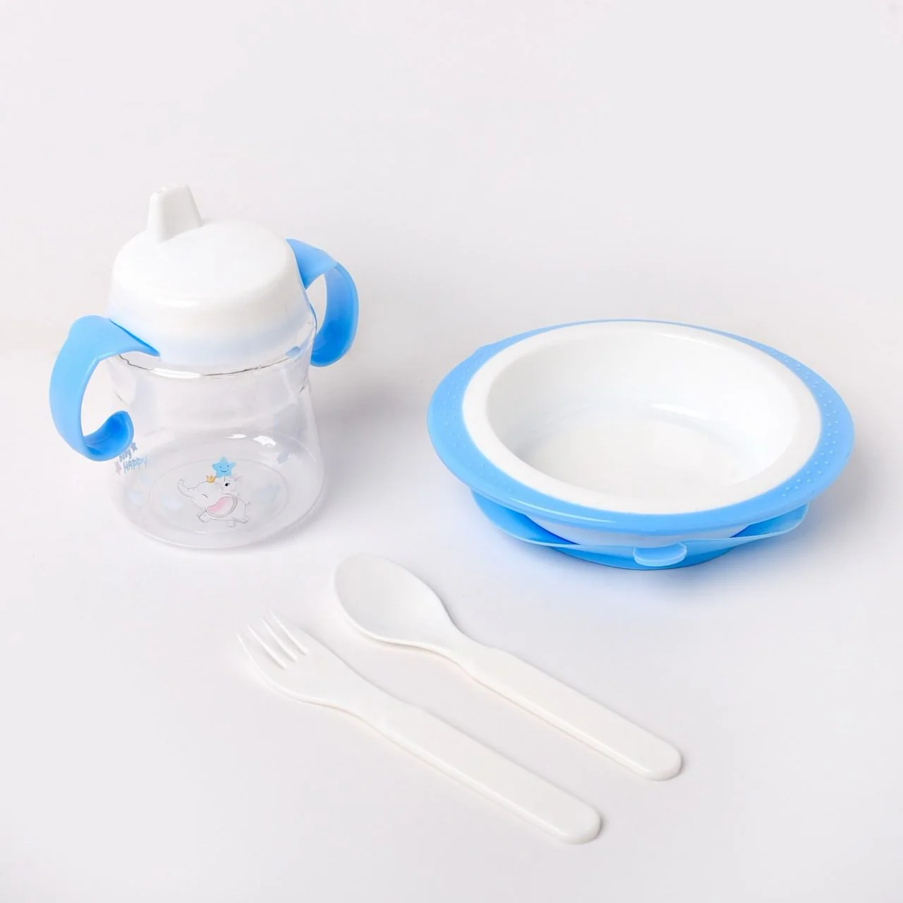 Baby Tableware Feeding Set - 904-blue - Image 3