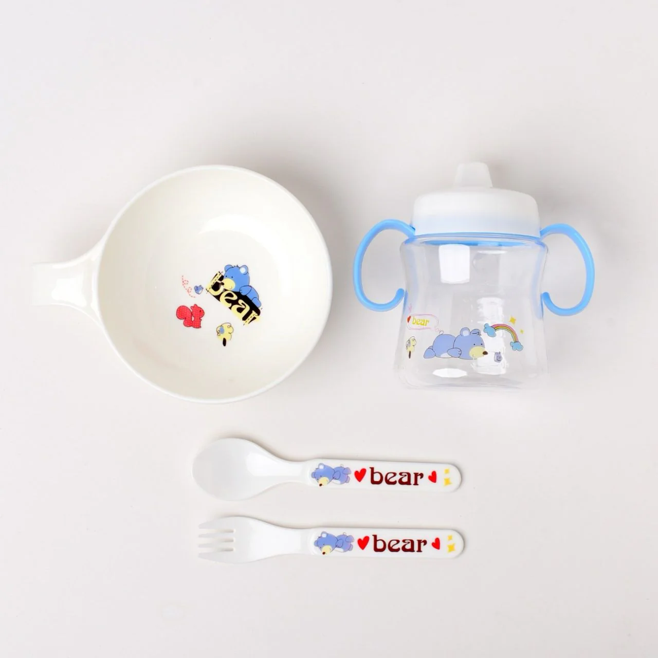Baby Tableware Feeding Set - 906-blue - Image 2