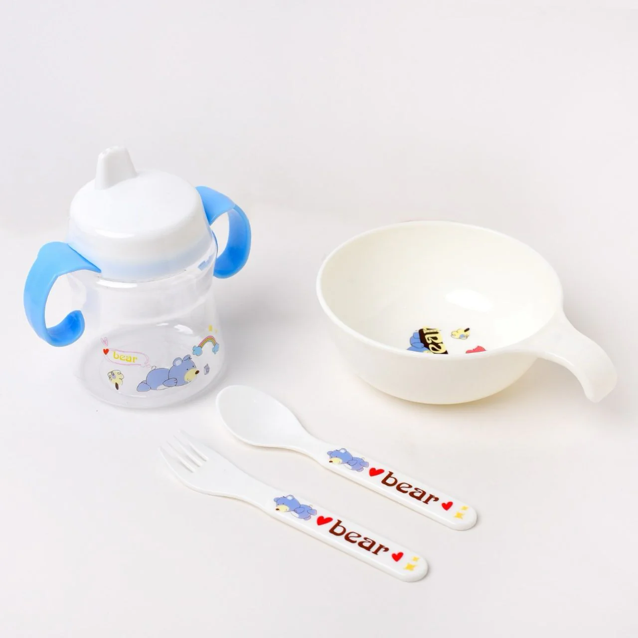 Baby Tableware Feeding Set - 906-blue - Image 3