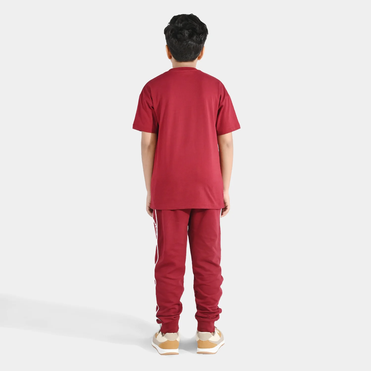 Boys Jersey/Terry 2 Piece Suit Just Action - Red - Image 5
