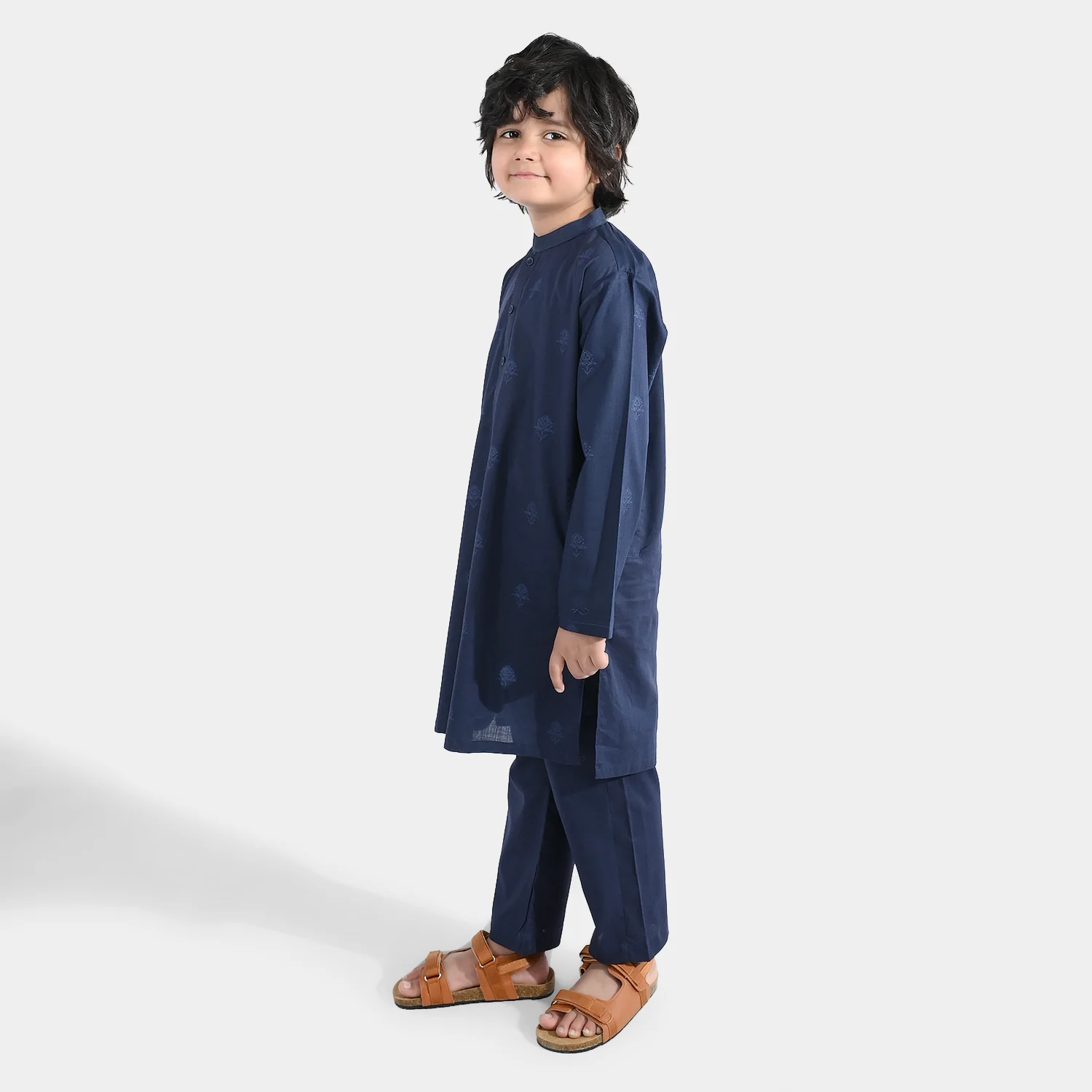 Boys Poly Viscose 2 Piece Suit (Royal) - Blue - Image 2