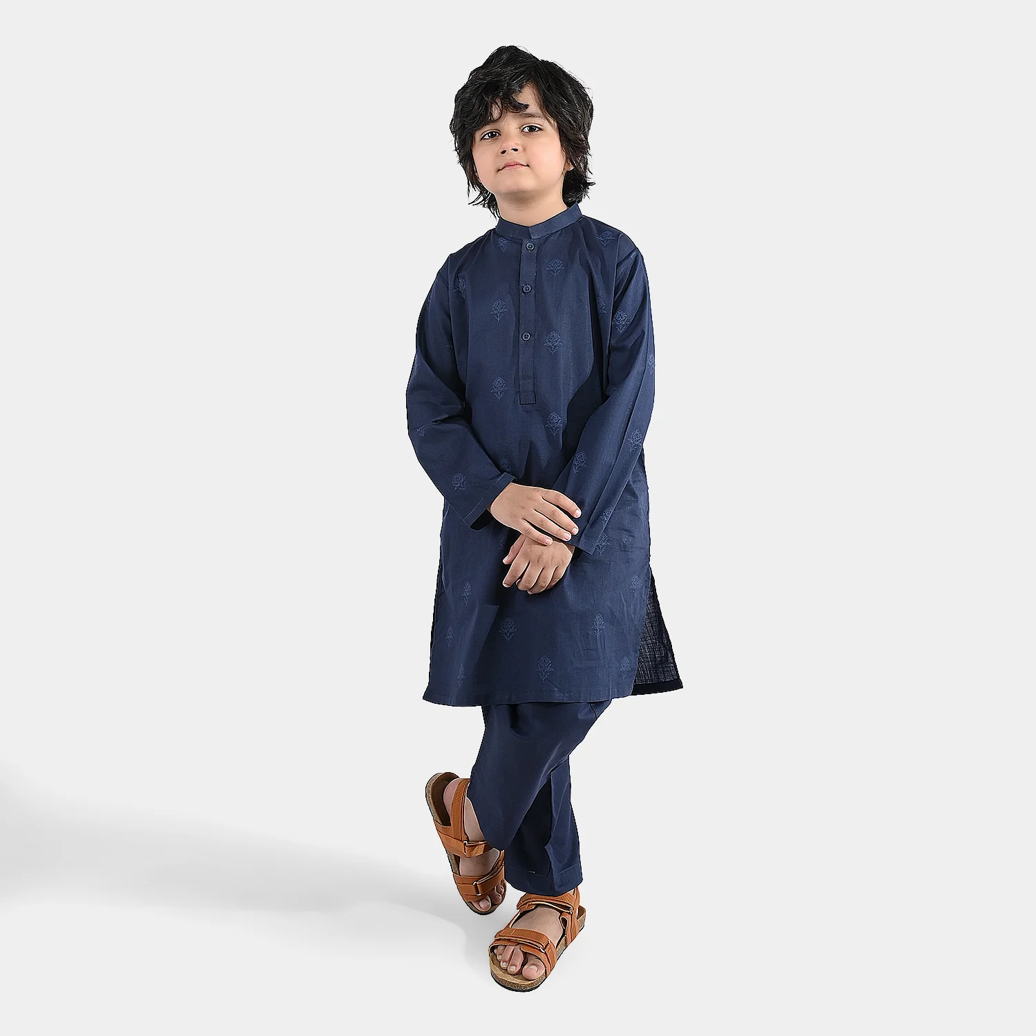 Boys Poly Viscose 2 Piece Suit (Royal) - Blue - Image 4