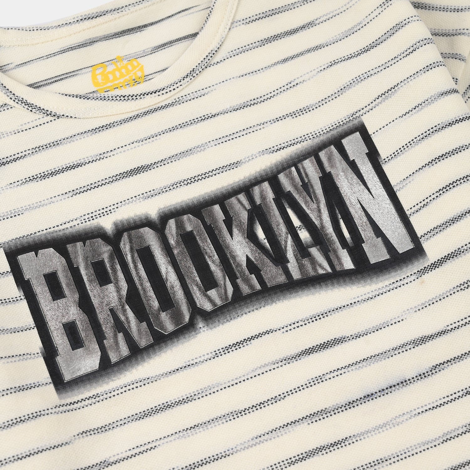 Boys Yarn Dyed T-Shirt (Brooklyn) - Brown - Image 2