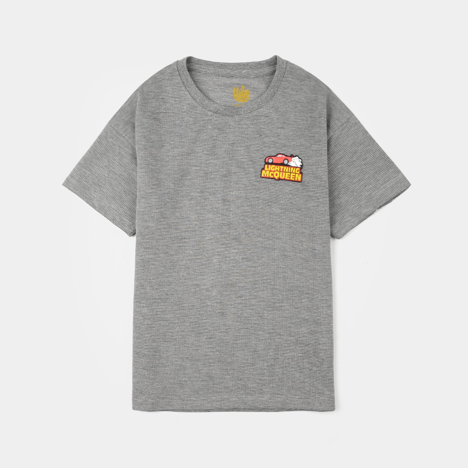 Boys Yarn Dyed  T-Shirt Lightning Mcqueen - Grey