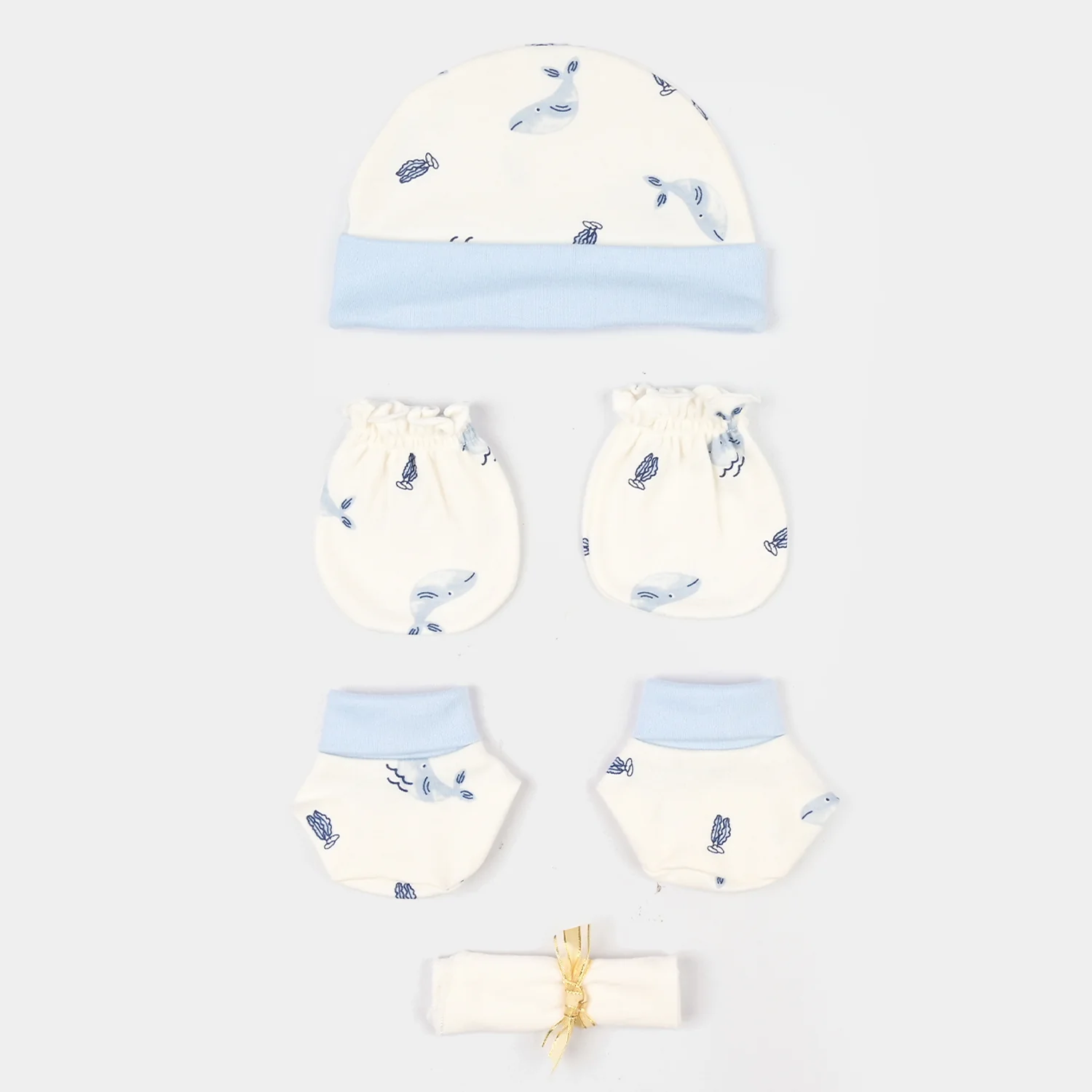Boys Cotton Interlock 5  Pcs Gift Set 292-005-Blue - Image 3