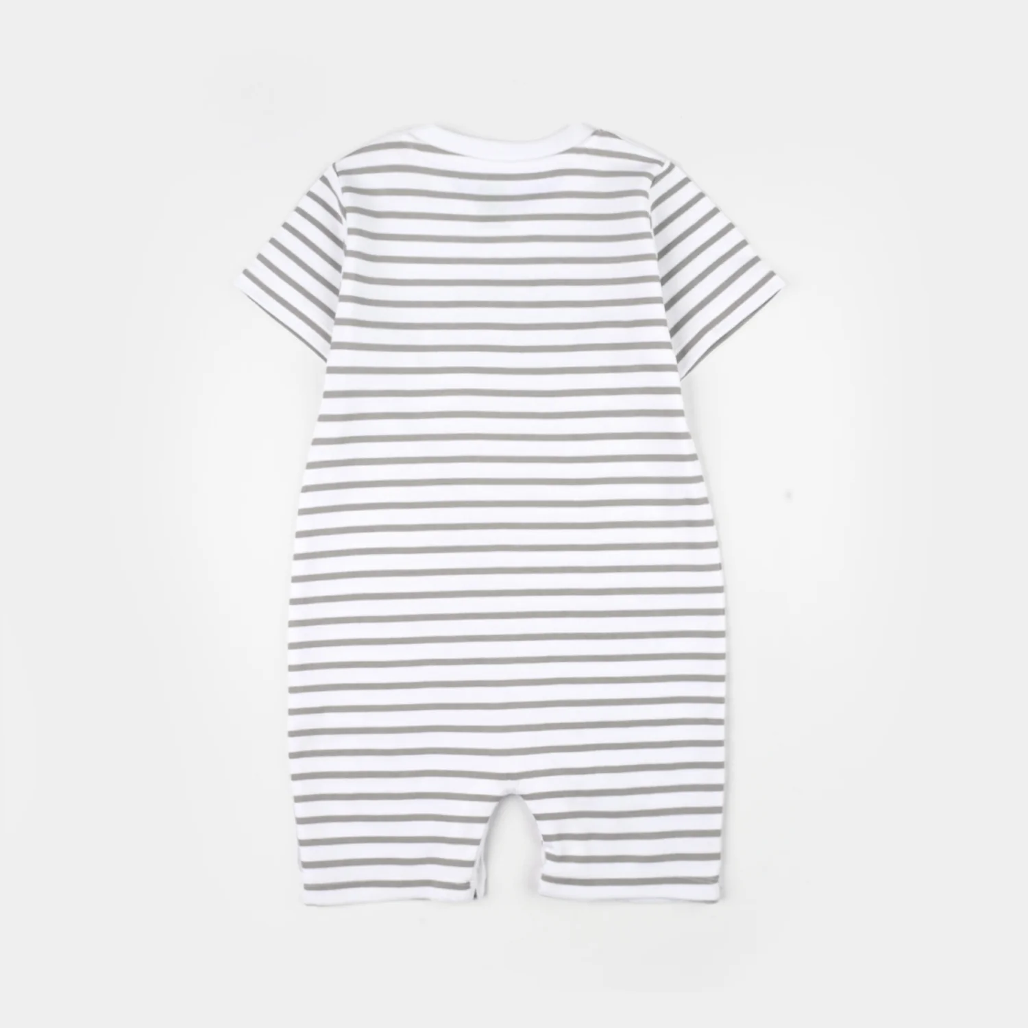 Infant Boys Cotton Interlock Romper (Cute ME) - White - Image 5