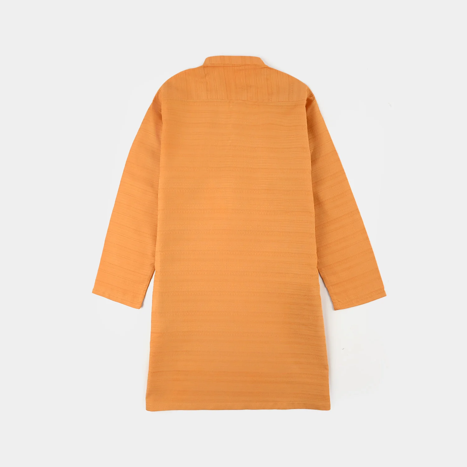 Boys Cotton Jacquard Basic Kurta – Yellow - Image 6