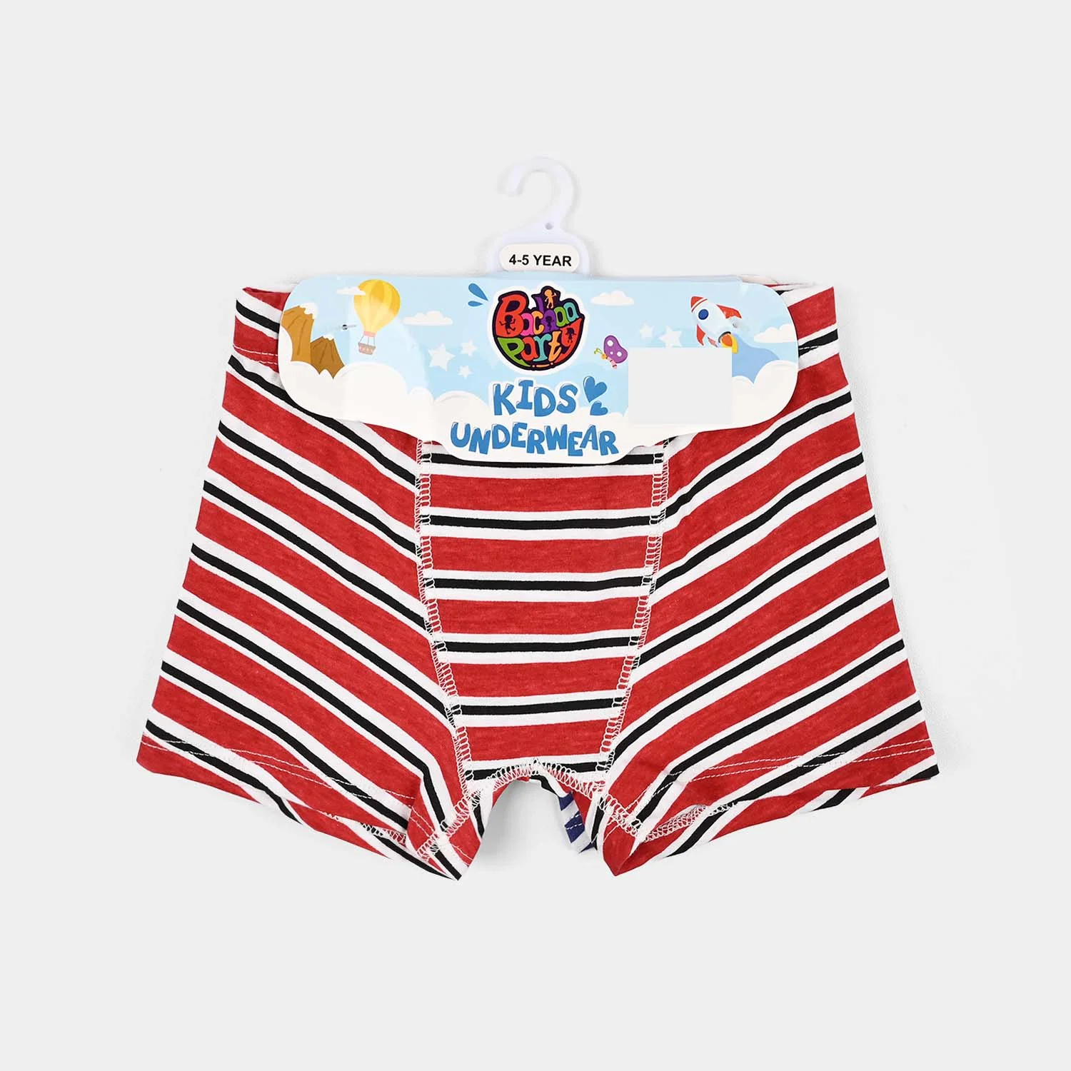 Boys Cotton Jersey Boxer-Stripes-02-Red.Navy - Image 3