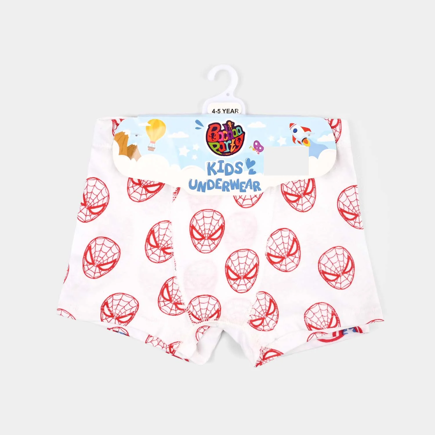 Boys Cotton Jersey Boxer-Super Hero-White - Image 3