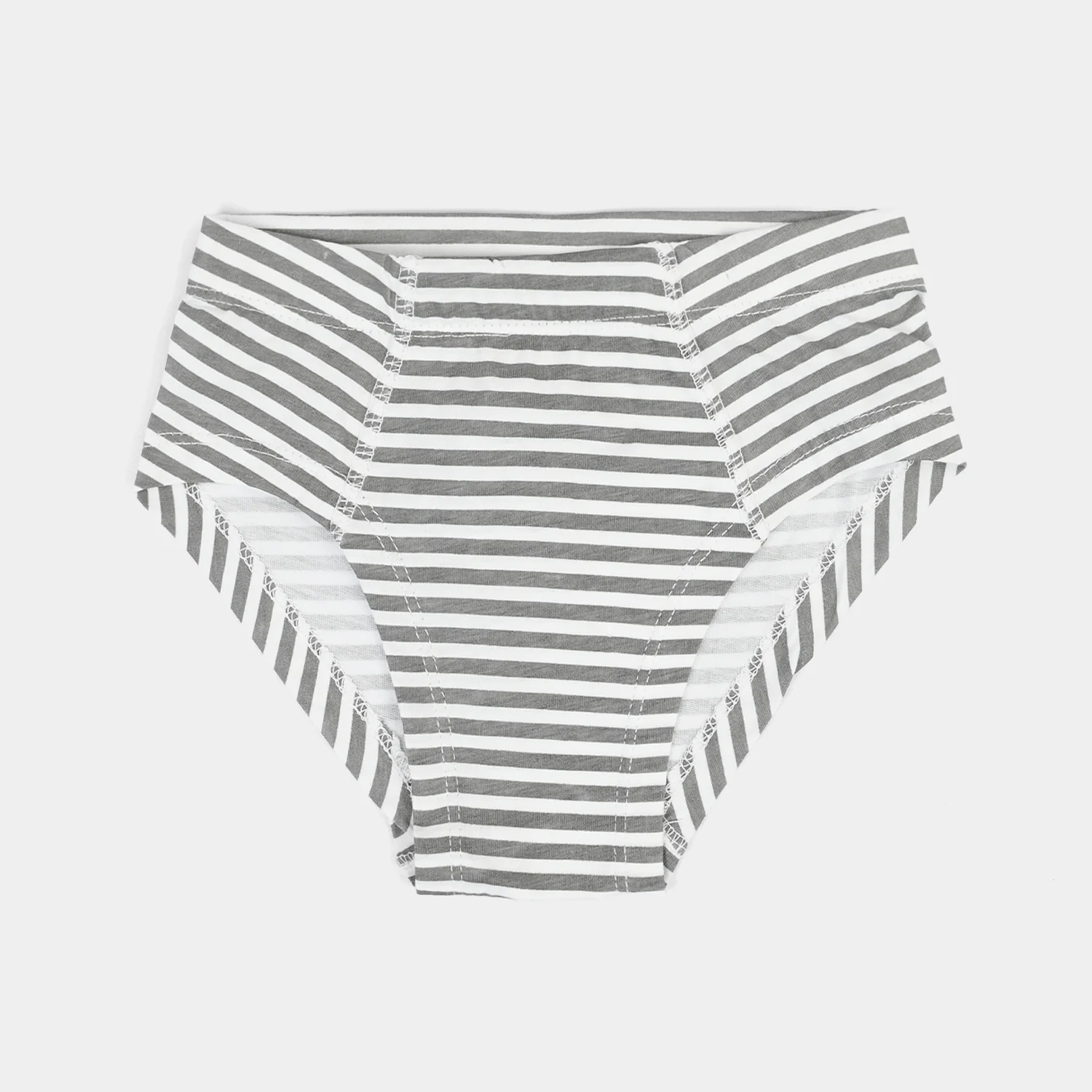 Boys Cotton Jersey Briefs Pack of 2 (Stripes) - Grey/Blue - Image 4