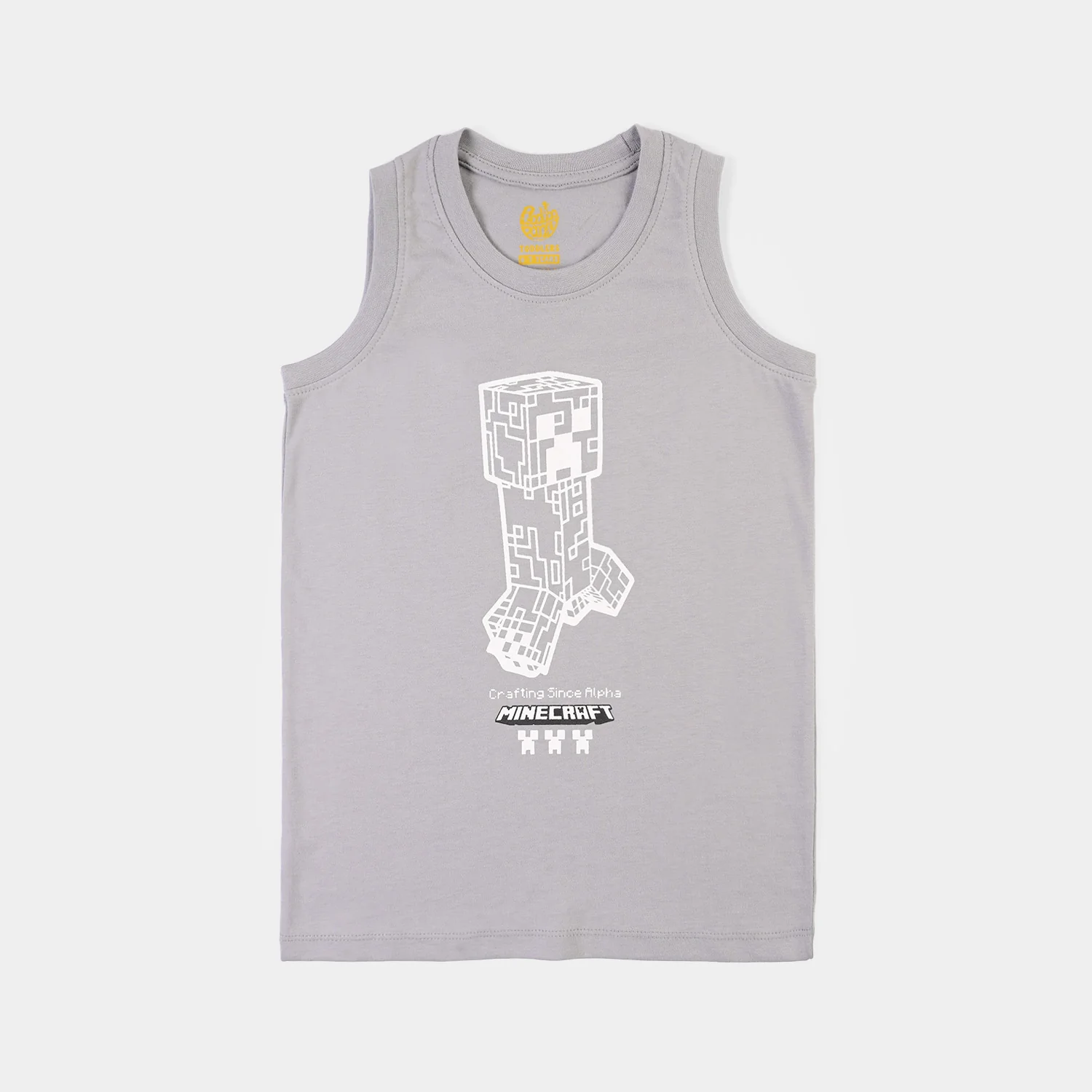 Boys Cotton Jersey Sando Character-GREY