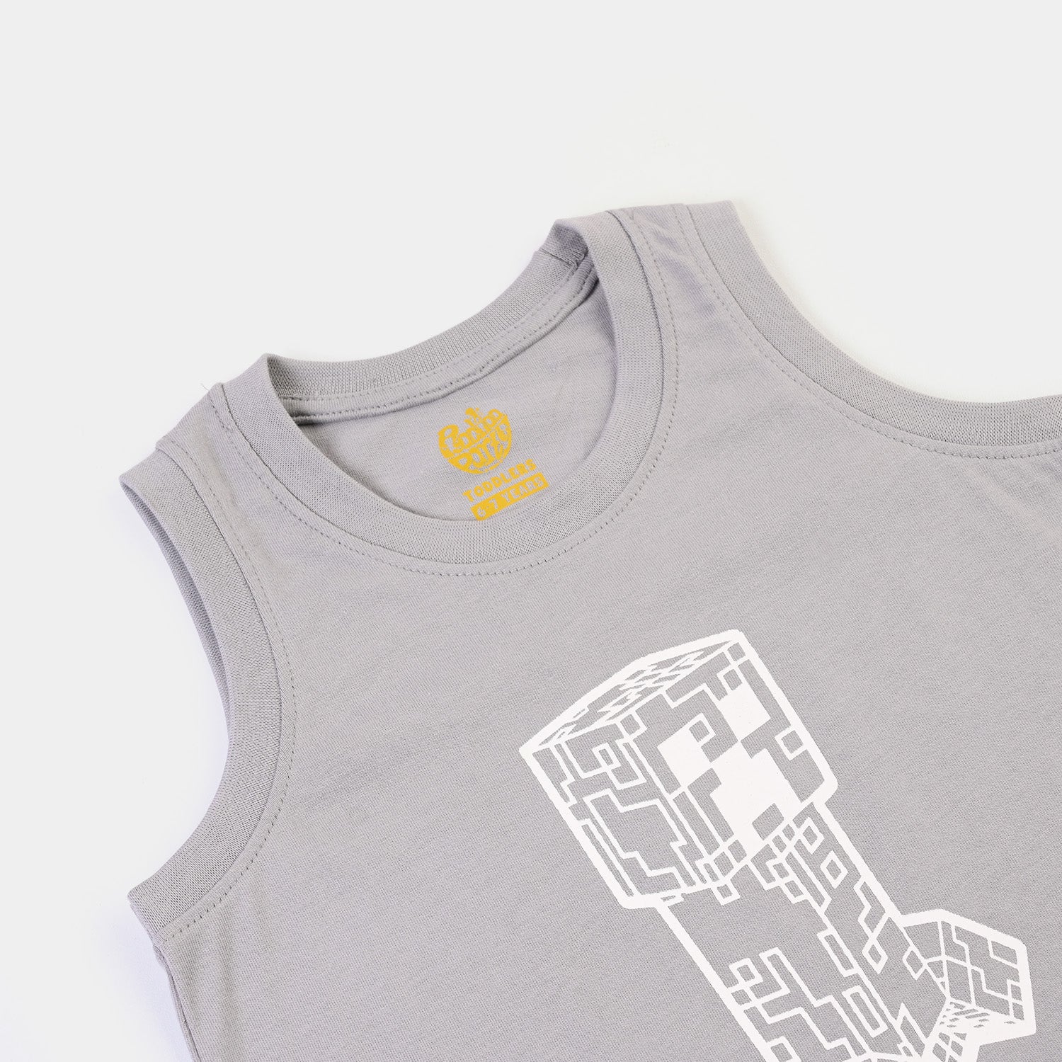 Boys Cotton Jersey Sando Character-GREY - Image 2
