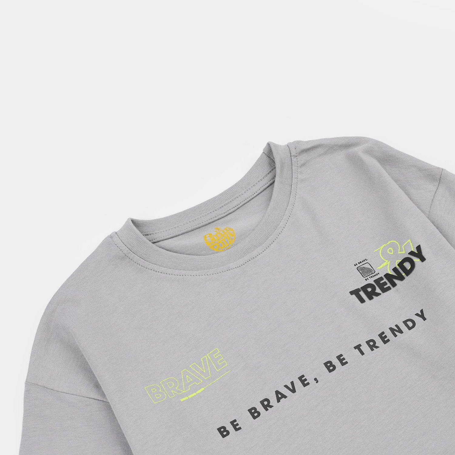 Boys Cotton Jersey T-Shirt Brave-GREY - Image 2