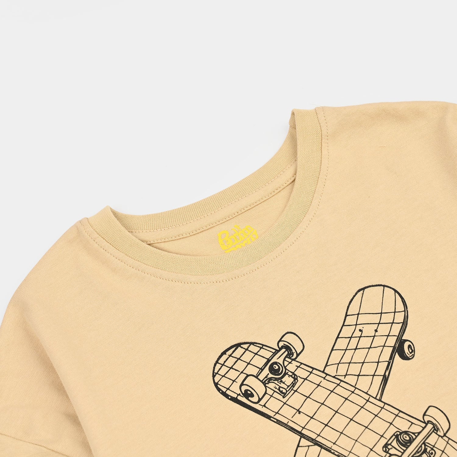 Boys Cotton Jersey T-Shirt Go one step-BROWN - Image 2
