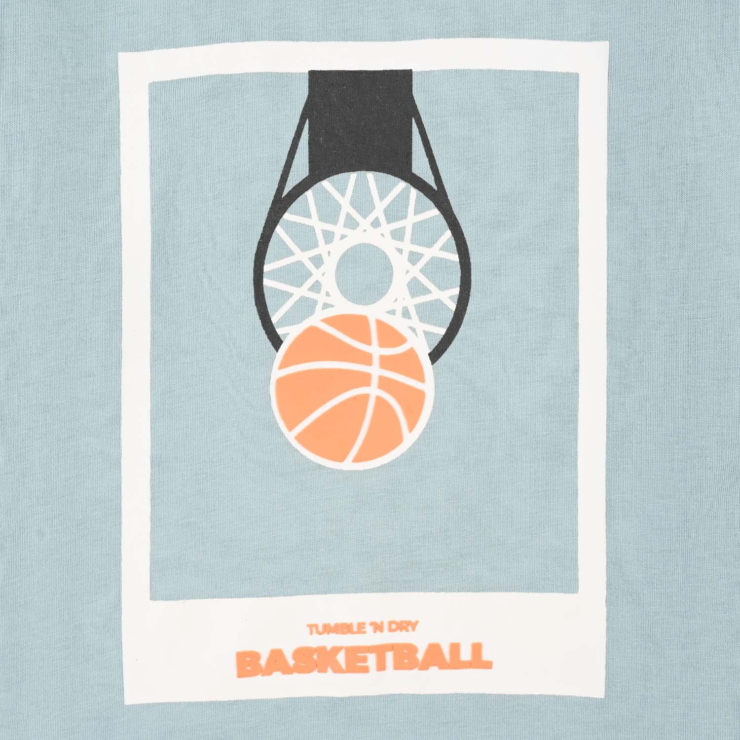 Boys Cotton Jersey T-Shirt Basketball - Blue - Image 3