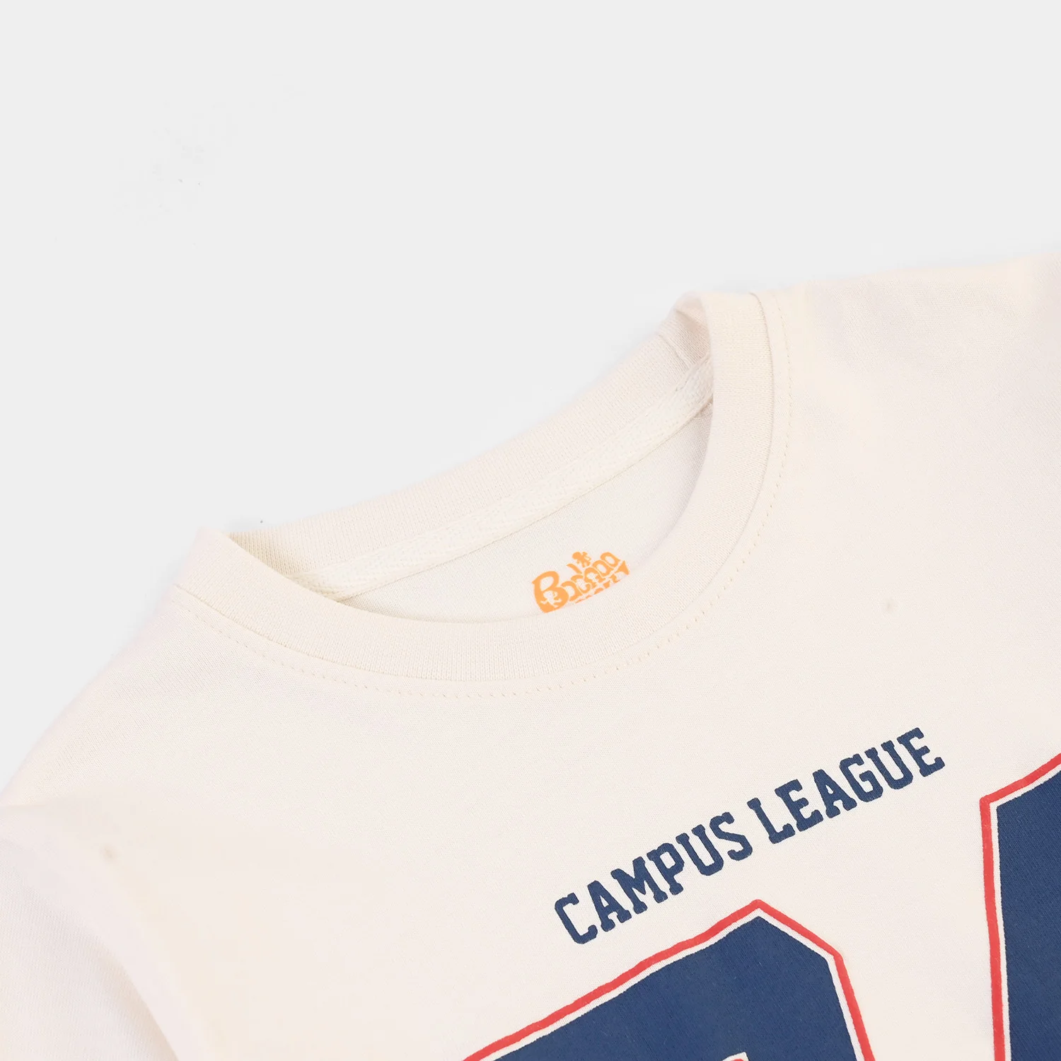 Boys Cotton Jersey T-Shirt H/S Campus League-OFF-White - Image 2