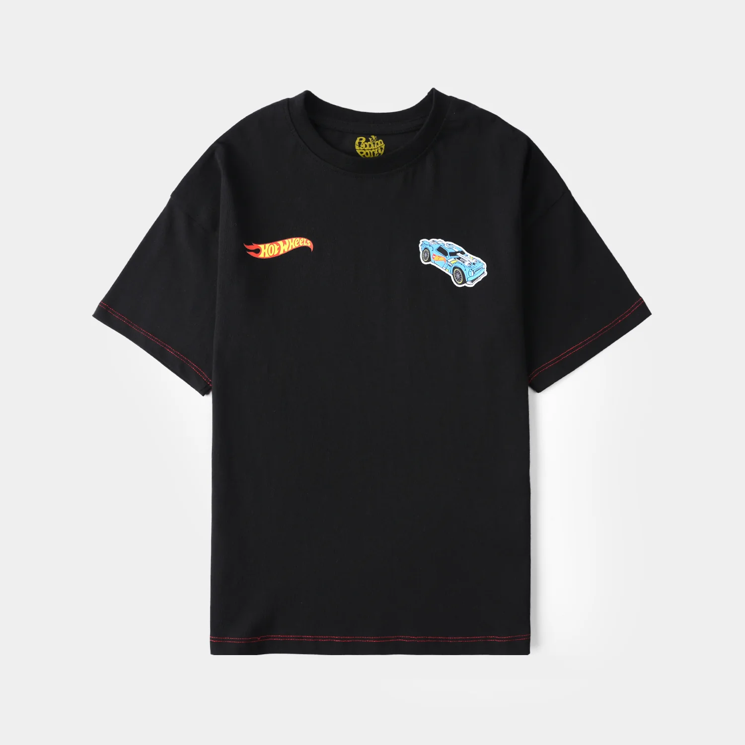 Boys Cotton Jersey T-Shirt (Hot Wheels) - Jet Black