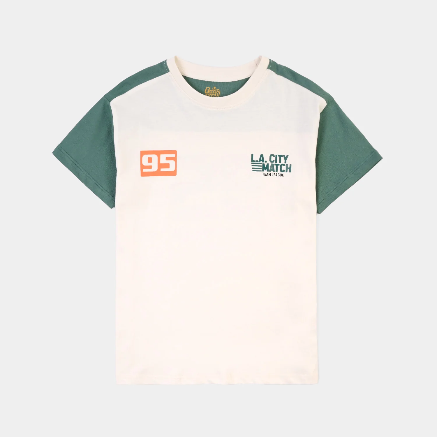 Boys Cotton Jersey T-Shirt La City- OFF White