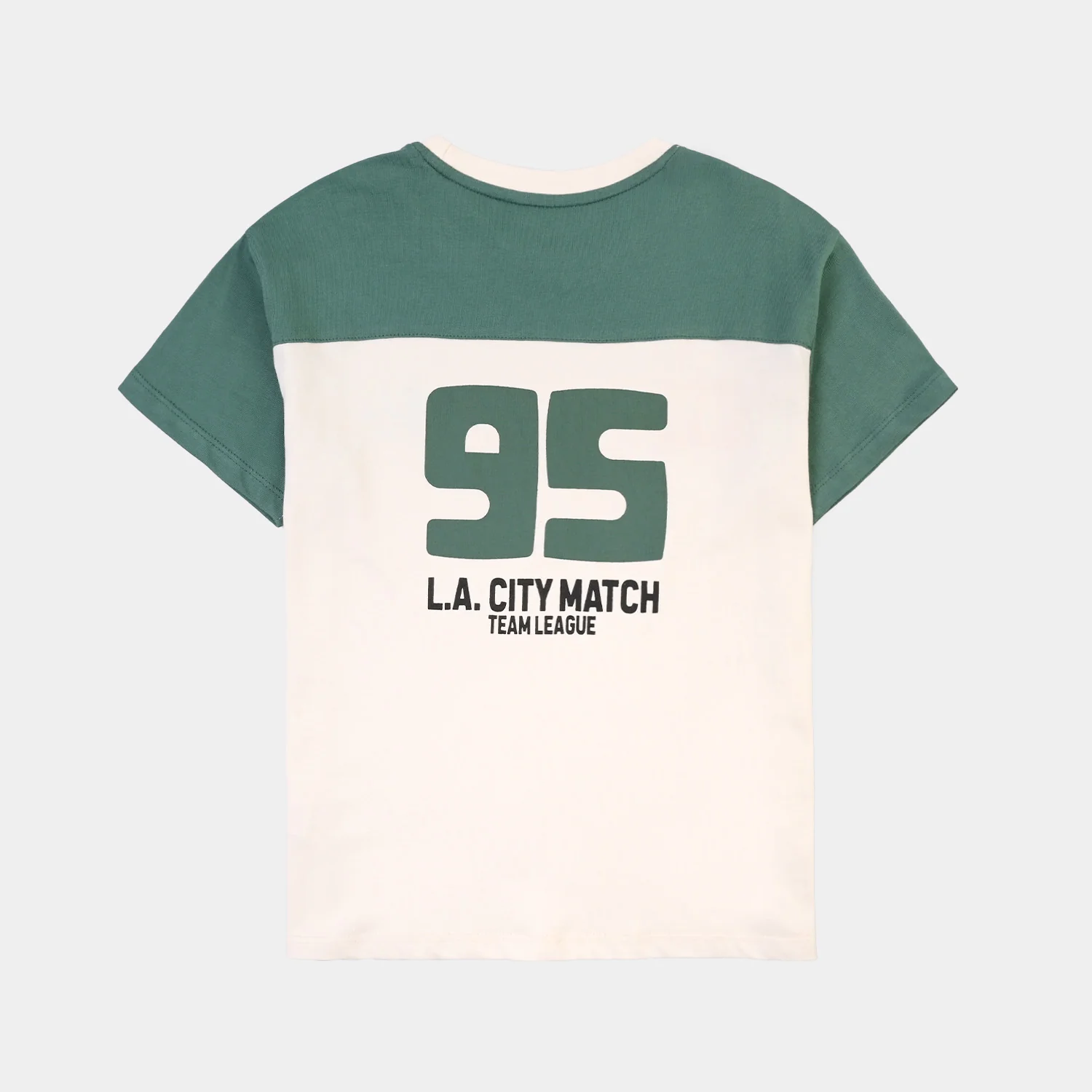 Boys Cotton Jersey T-Shirt La City- OFF White - Image 3