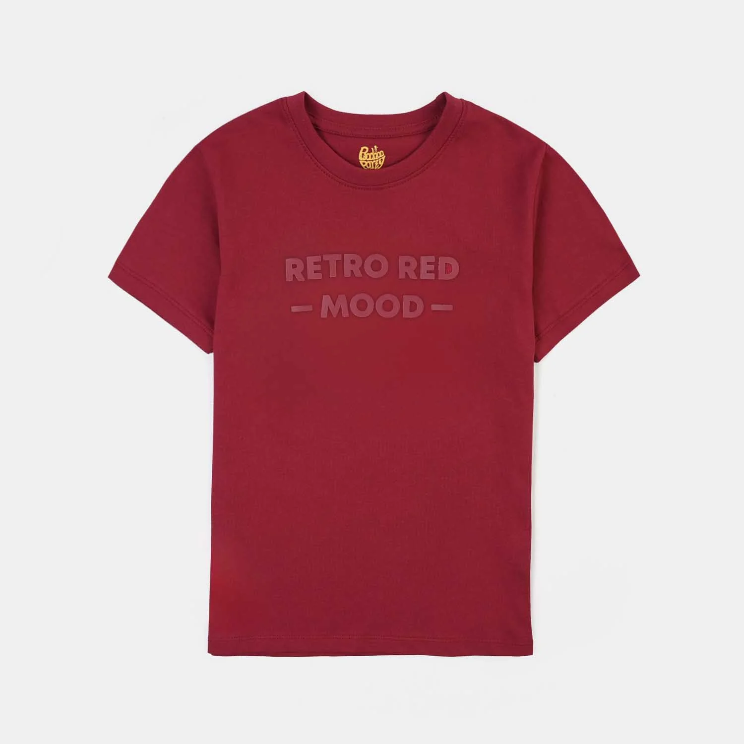 Boys Cotton Jersey T-Shirt H/S Red Vibes-RED