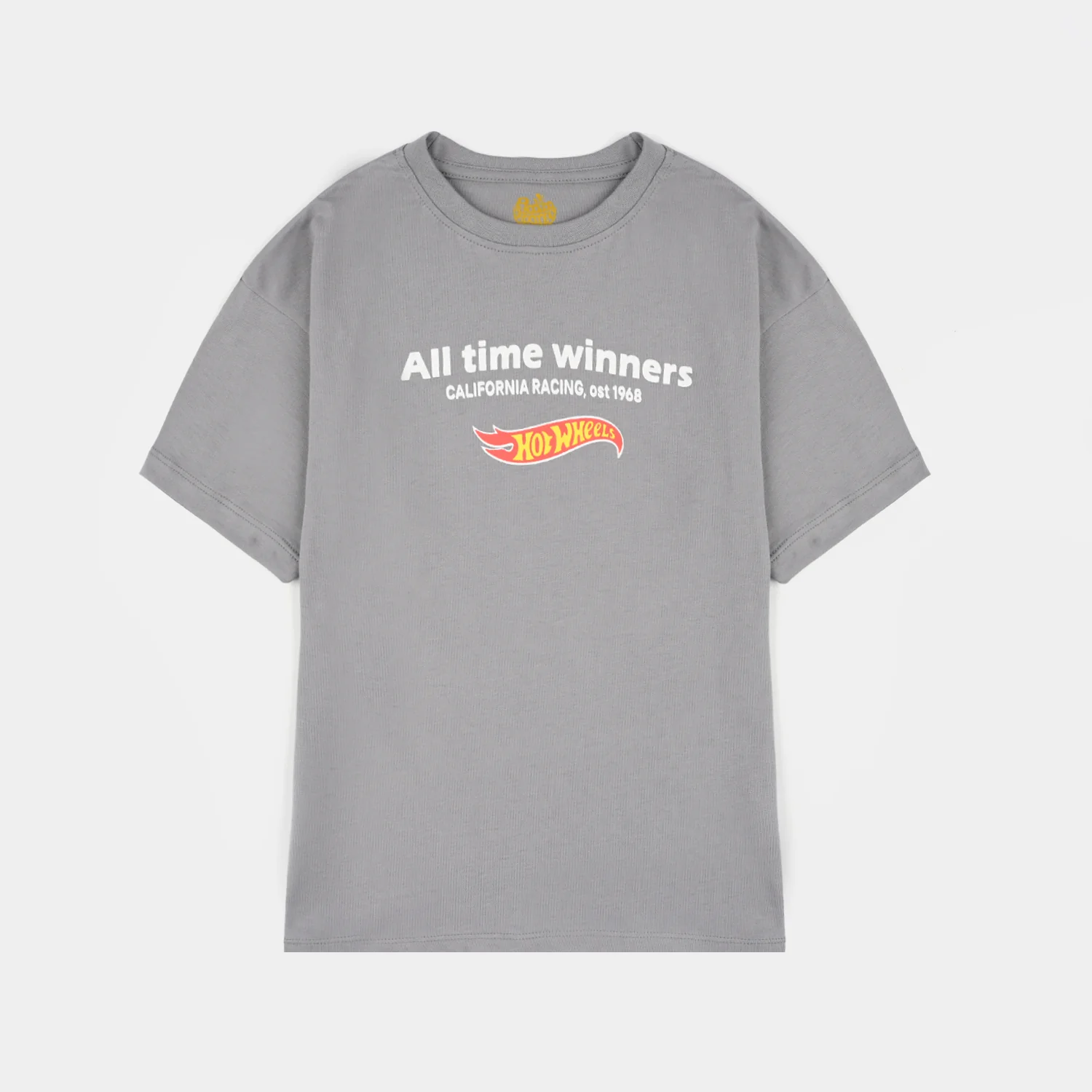 Boys Cotton Jersey T-Shirt Hot Wheel-GREY