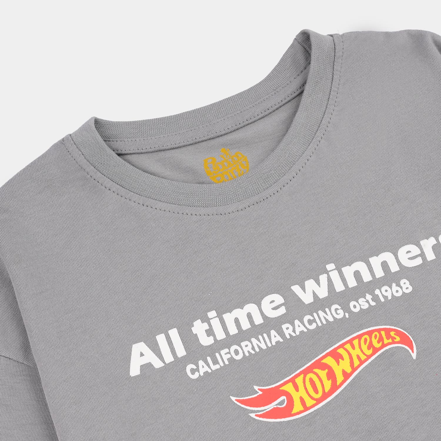 Boys Cotton Jersey T-Shirt Hot Wheel-GREY - Image 2