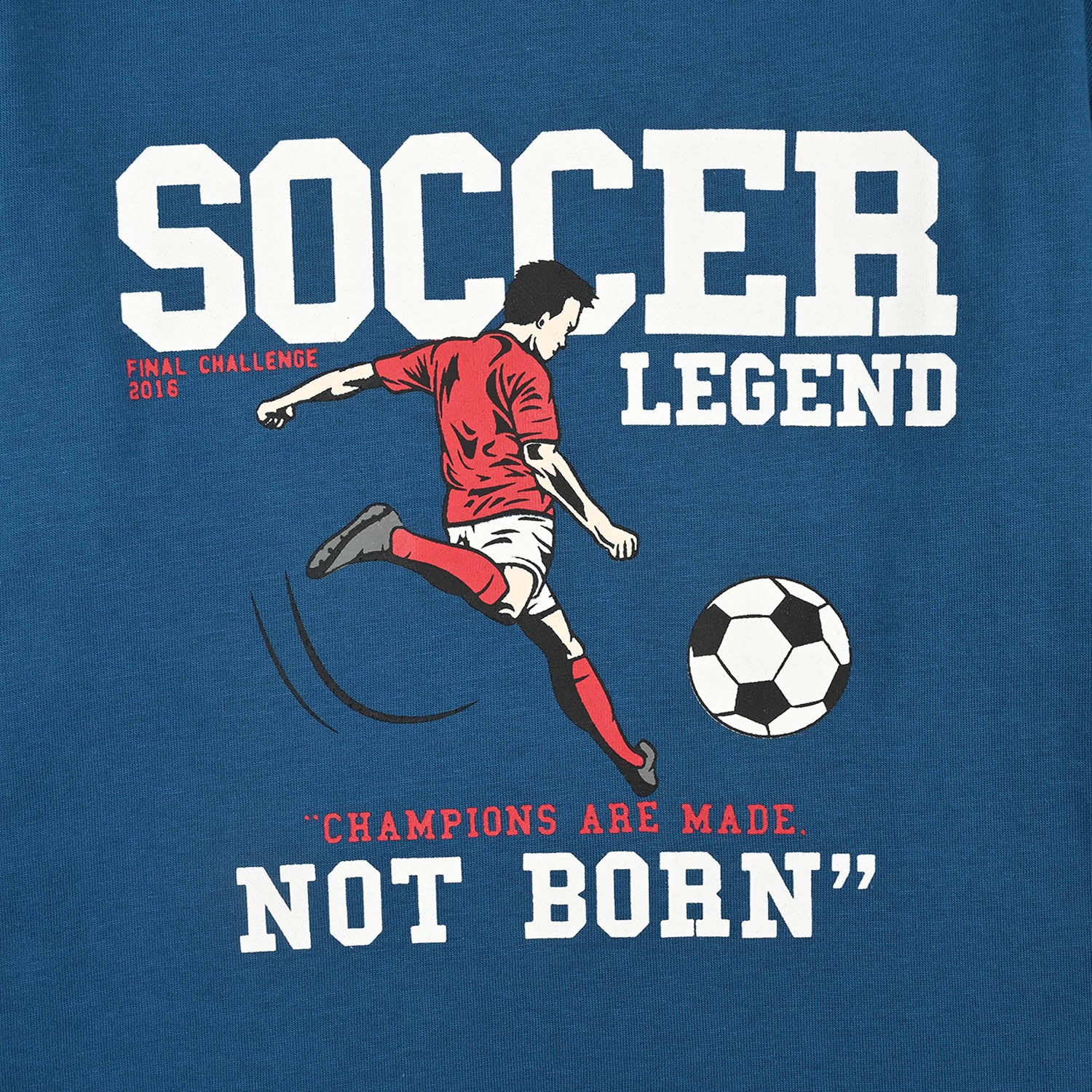 Boys Cotton Jersey T-Shirt Soccer Legend-BLUE - Image 3