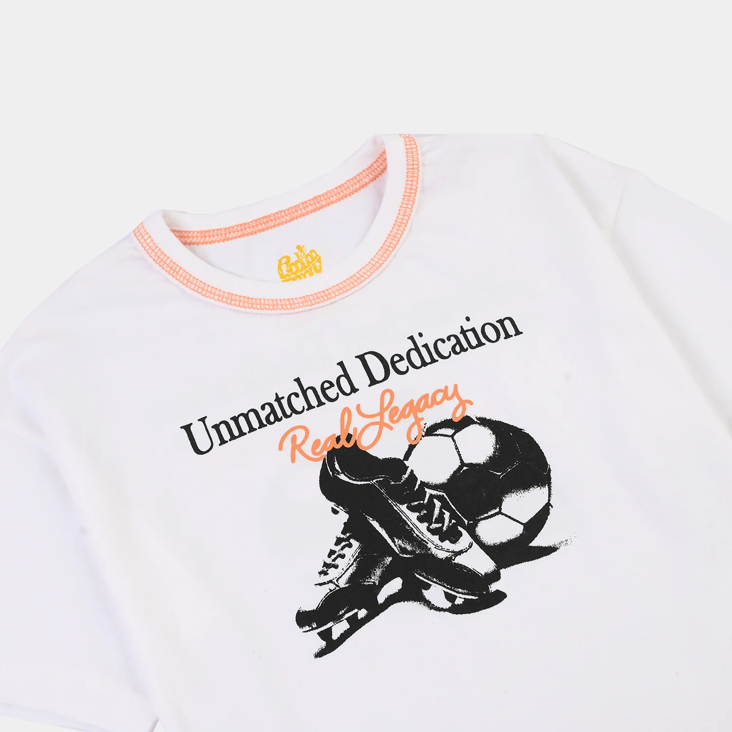 Boys Cotton Jersey T-Shirt Unmatched Dedication-White - Image 2