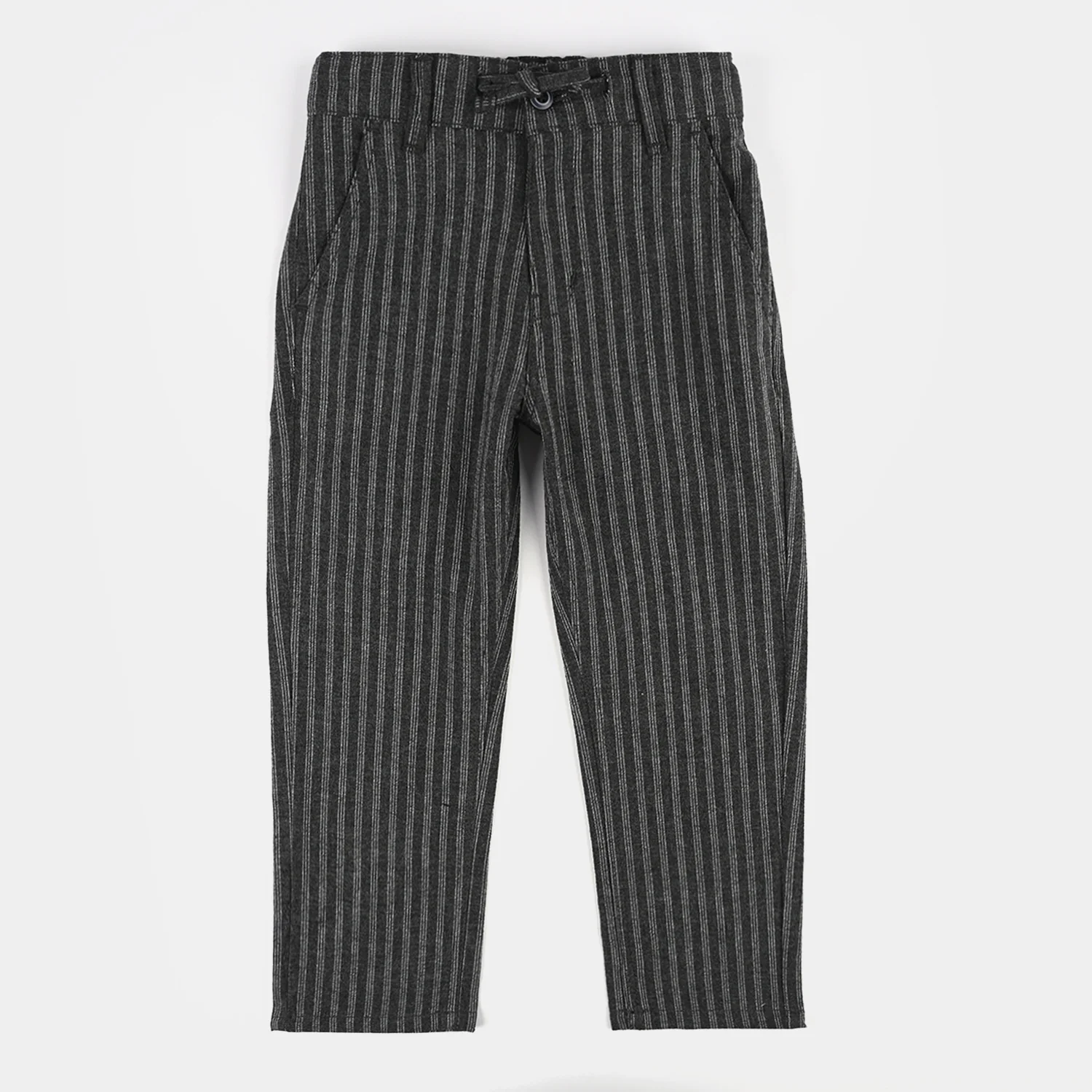 Boys Cotton Pants (Stripe) - Grey