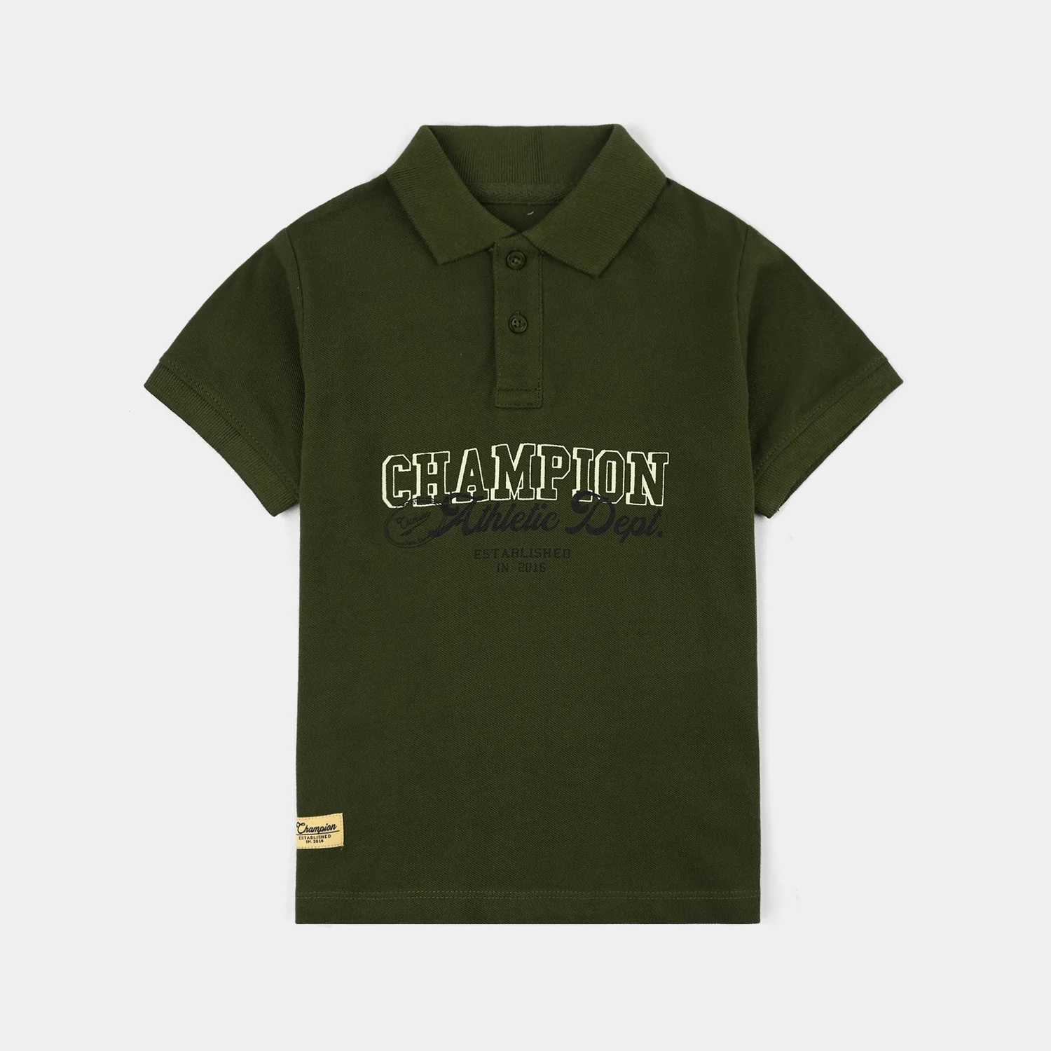 Boys Cotton PK Polo Champion-Rifle Green