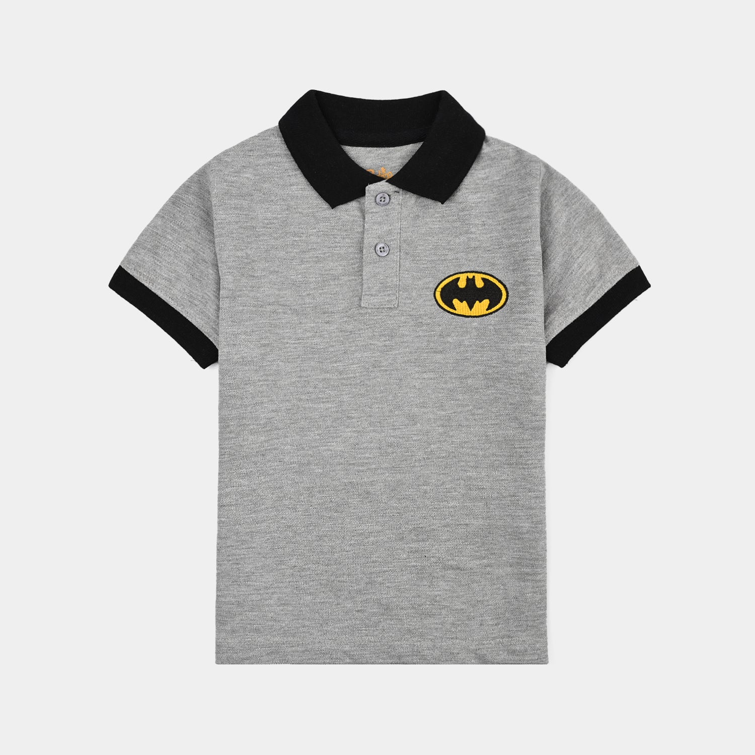 Boys Cotton PK Polo Character-Heater.Grey