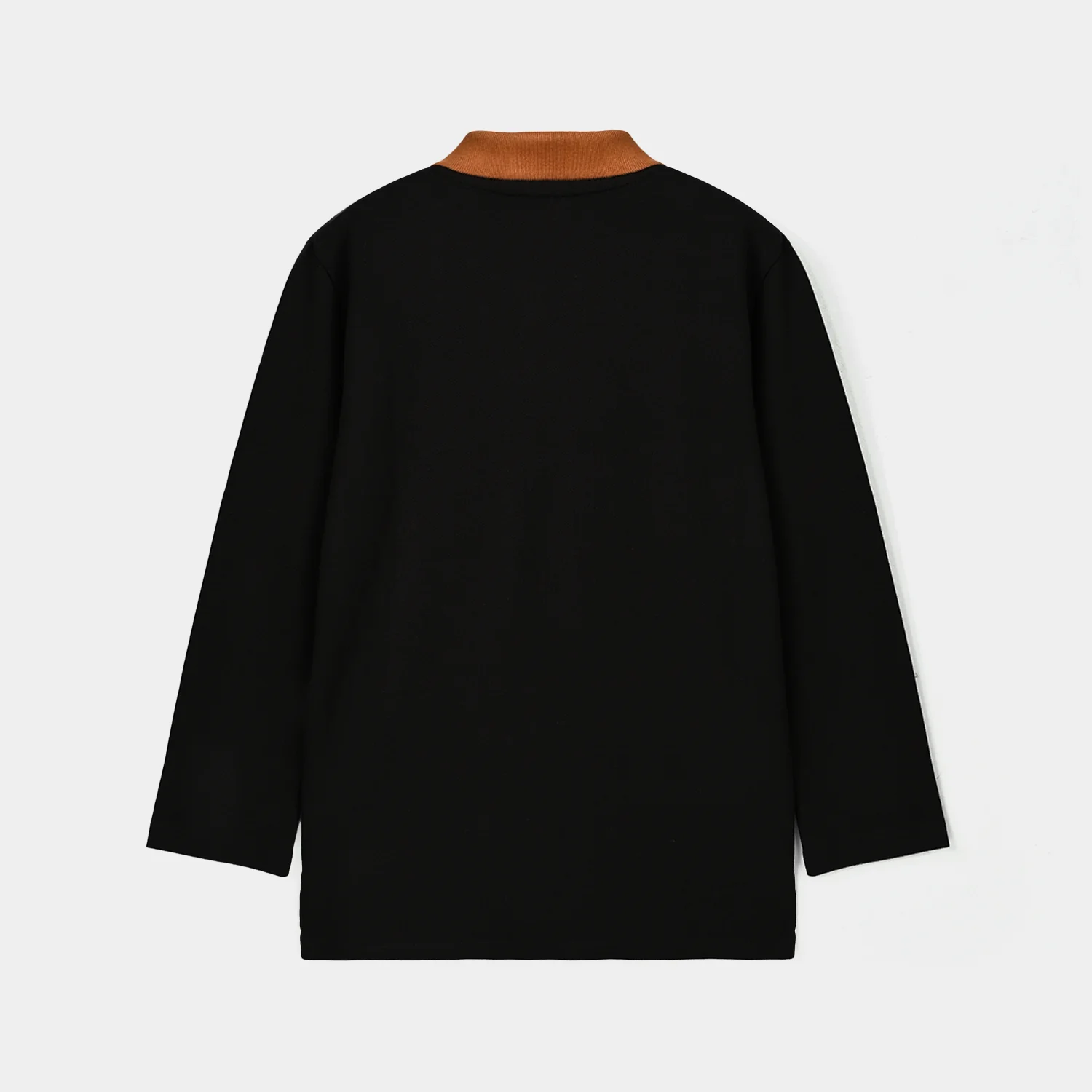 Boys Cotton Polo Varsity - BLACK - Image 5