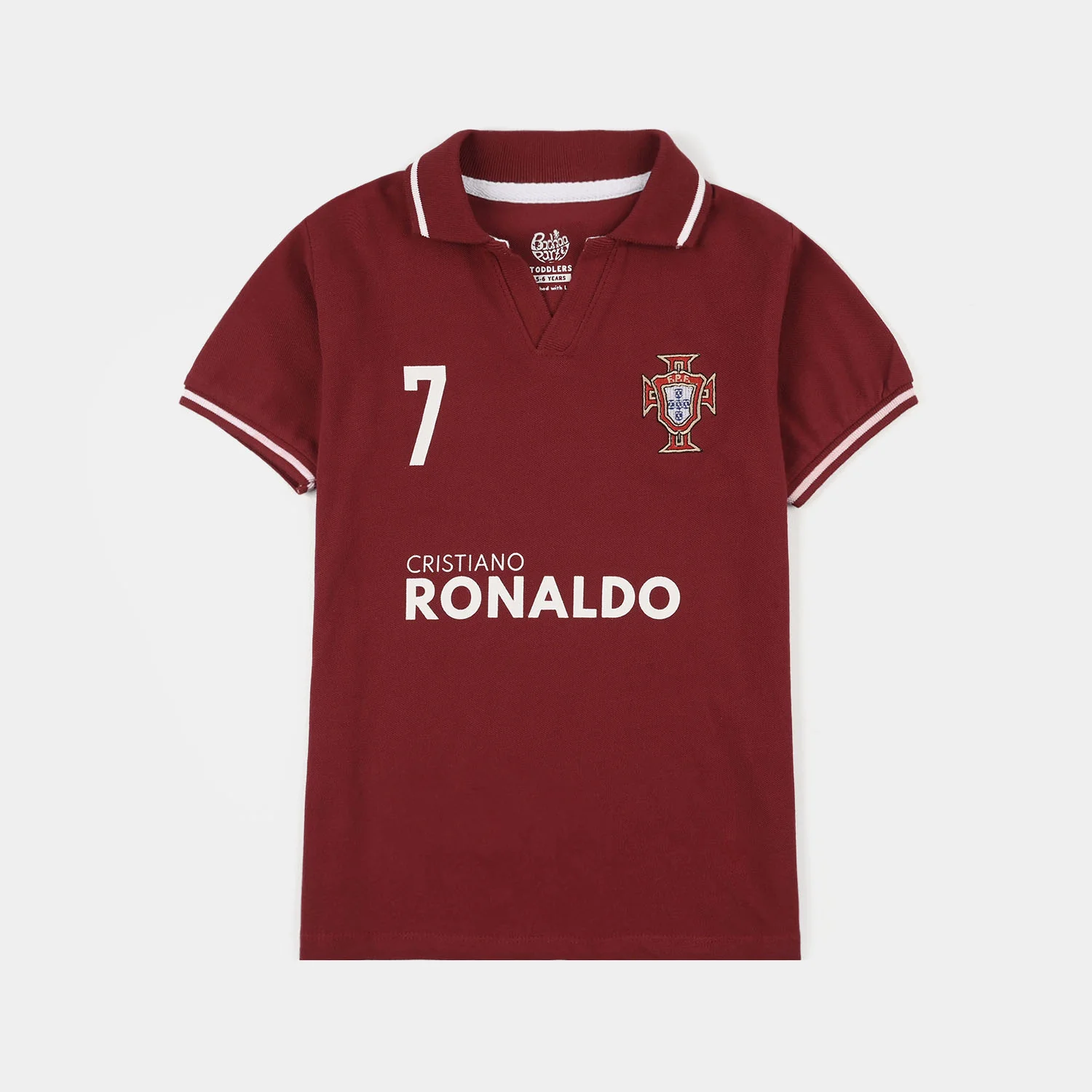 Boys Cotton PK Polo (Footballer Superstar) - Red